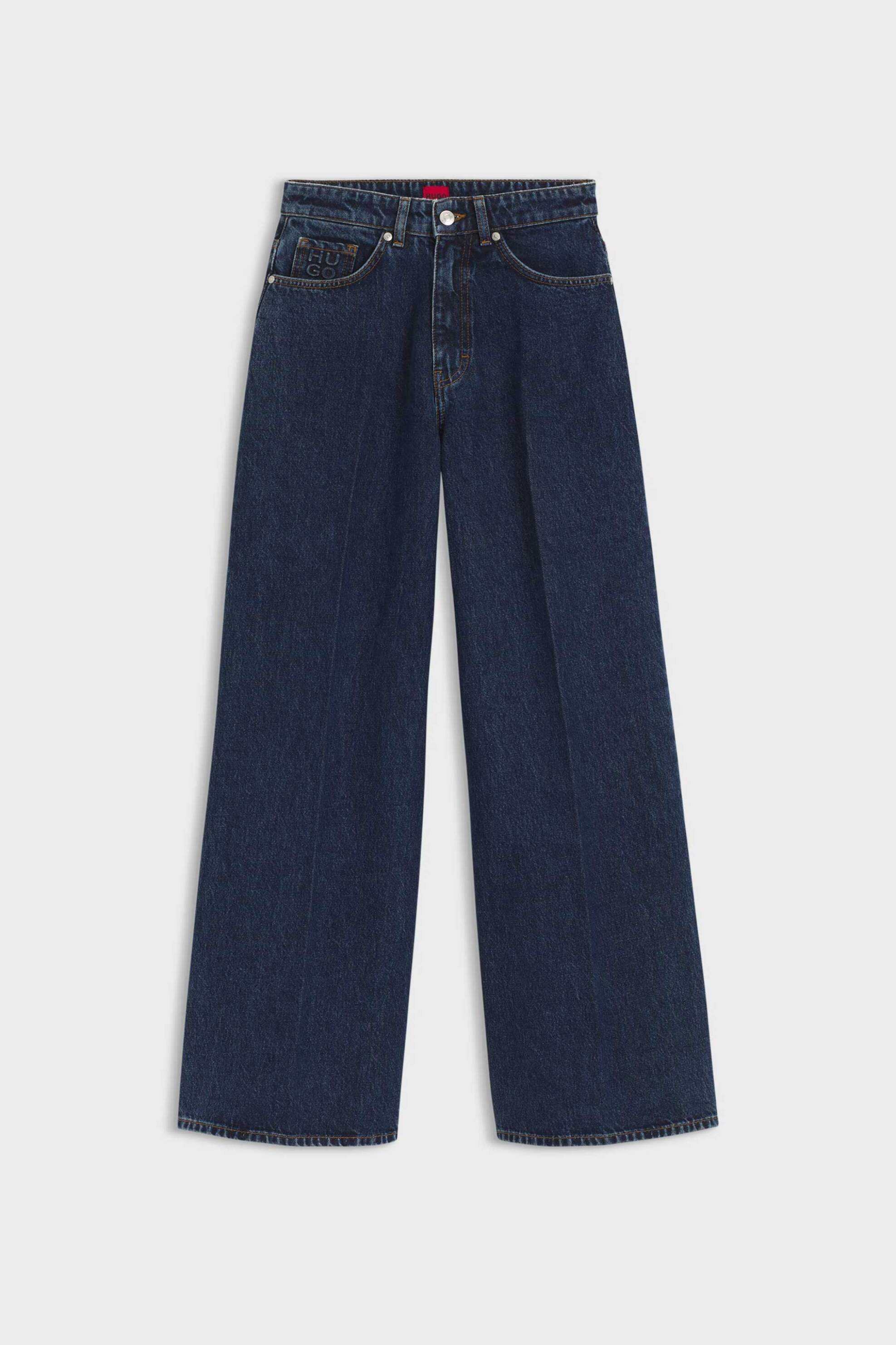 Hugo Γυναικείο Ψηλόμεσο Τζιν Παντελόνι Wide Leg 937 16 - 50563504 Denim Blue
