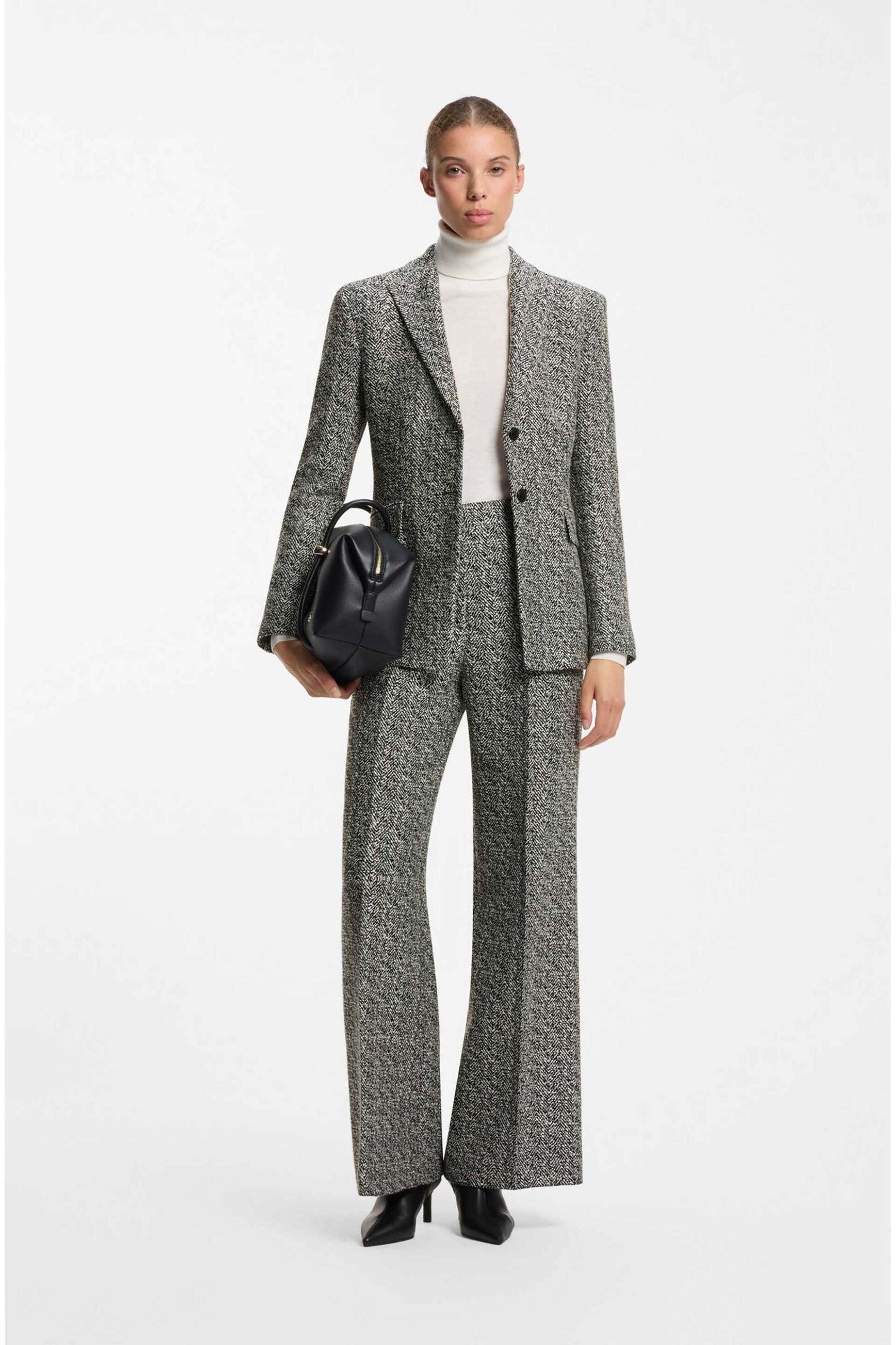 Hugo γυναικείο σακάκι με herringbone pattern 