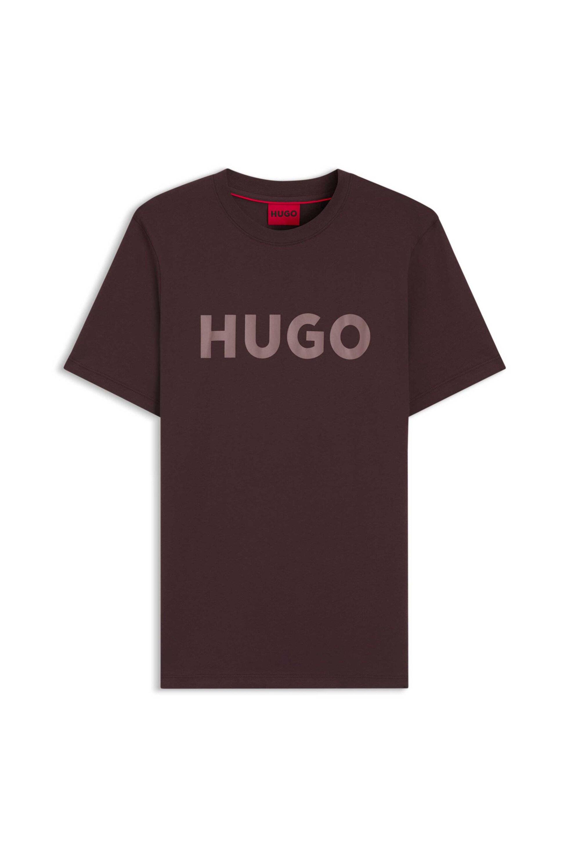 Hugo Boss ανδρικό T-shirt με logo print Regular Fit "Dulivio" - 50467556 Καφέ Σκούρο