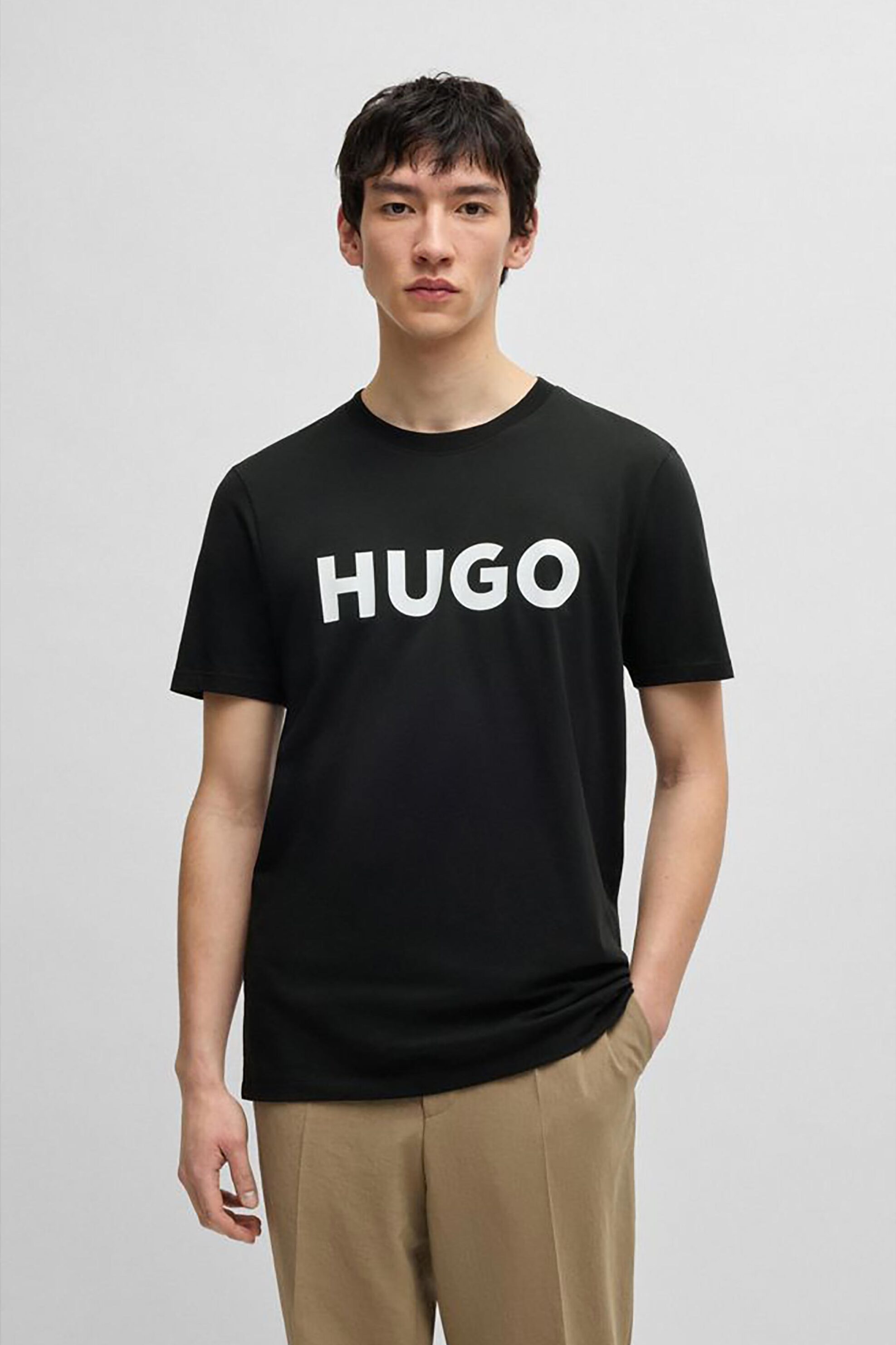 Hugo Boss ανδρικό T-shirt με logo print Regular Fit "Dulivio" - 50467556 Μαύρο