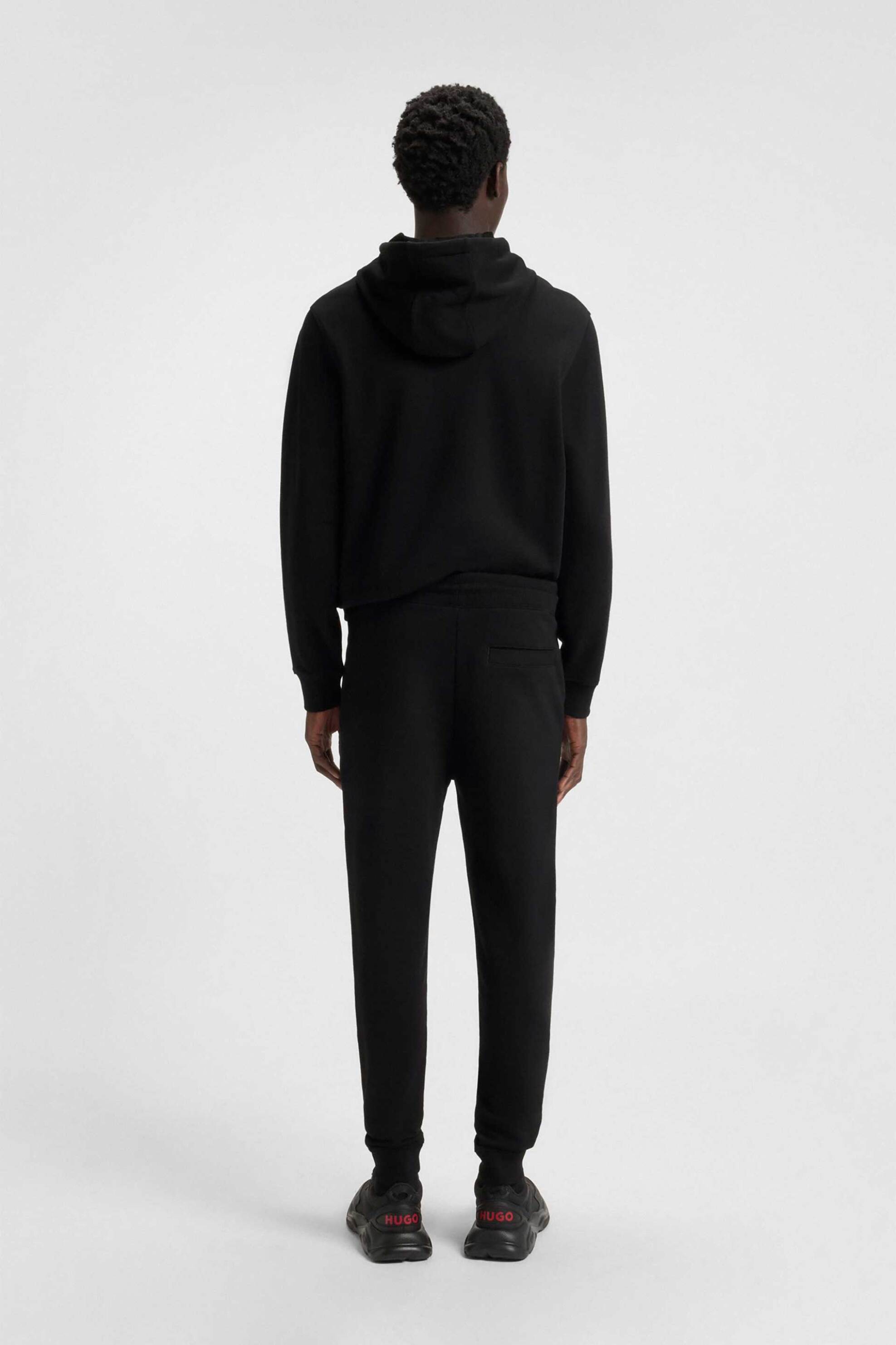 Hugo Ανδρικό Παντελόνι Φόρμας με Contrast Logo Patch Regular Fit Doak - 50447963 Μαύρο