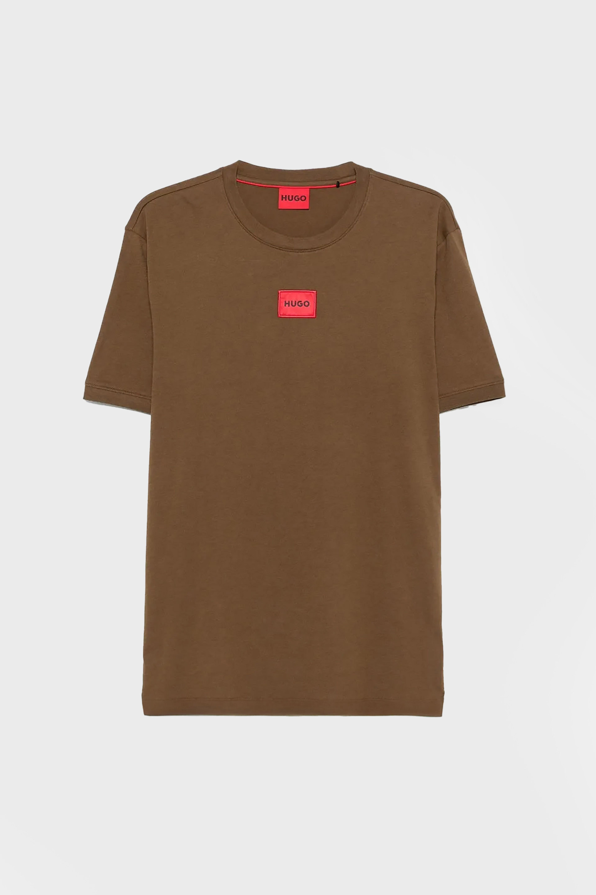 Hugo Boss ανδρικό T-shirt με contrast logo patch Regular Fit "Diragolino" - 50447978 Καφέ