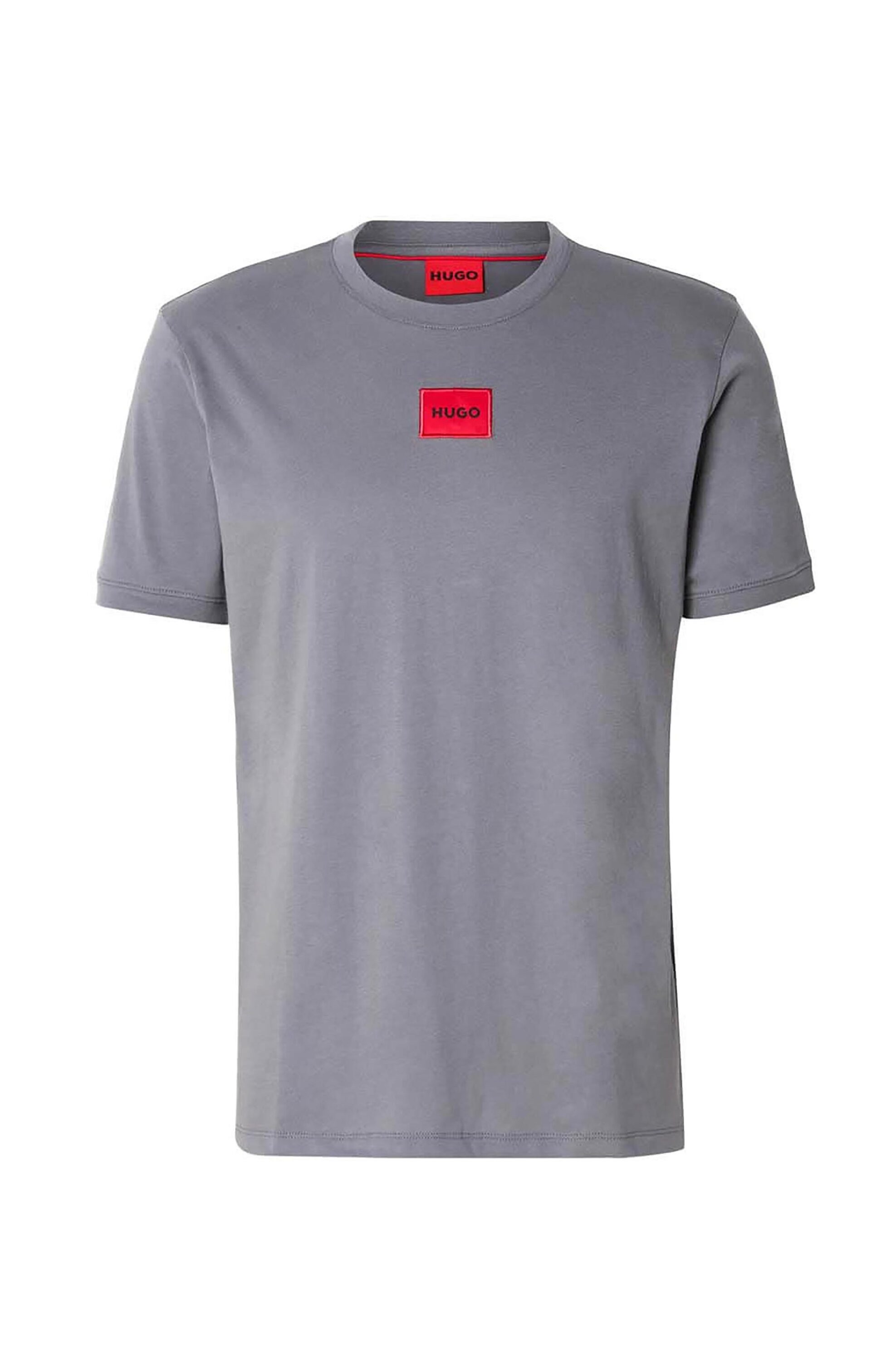 Hugo Boss ανδρικό T-shirt με contrast logo patch Regular Fit "Diragolino" - 50447978 Γκρι