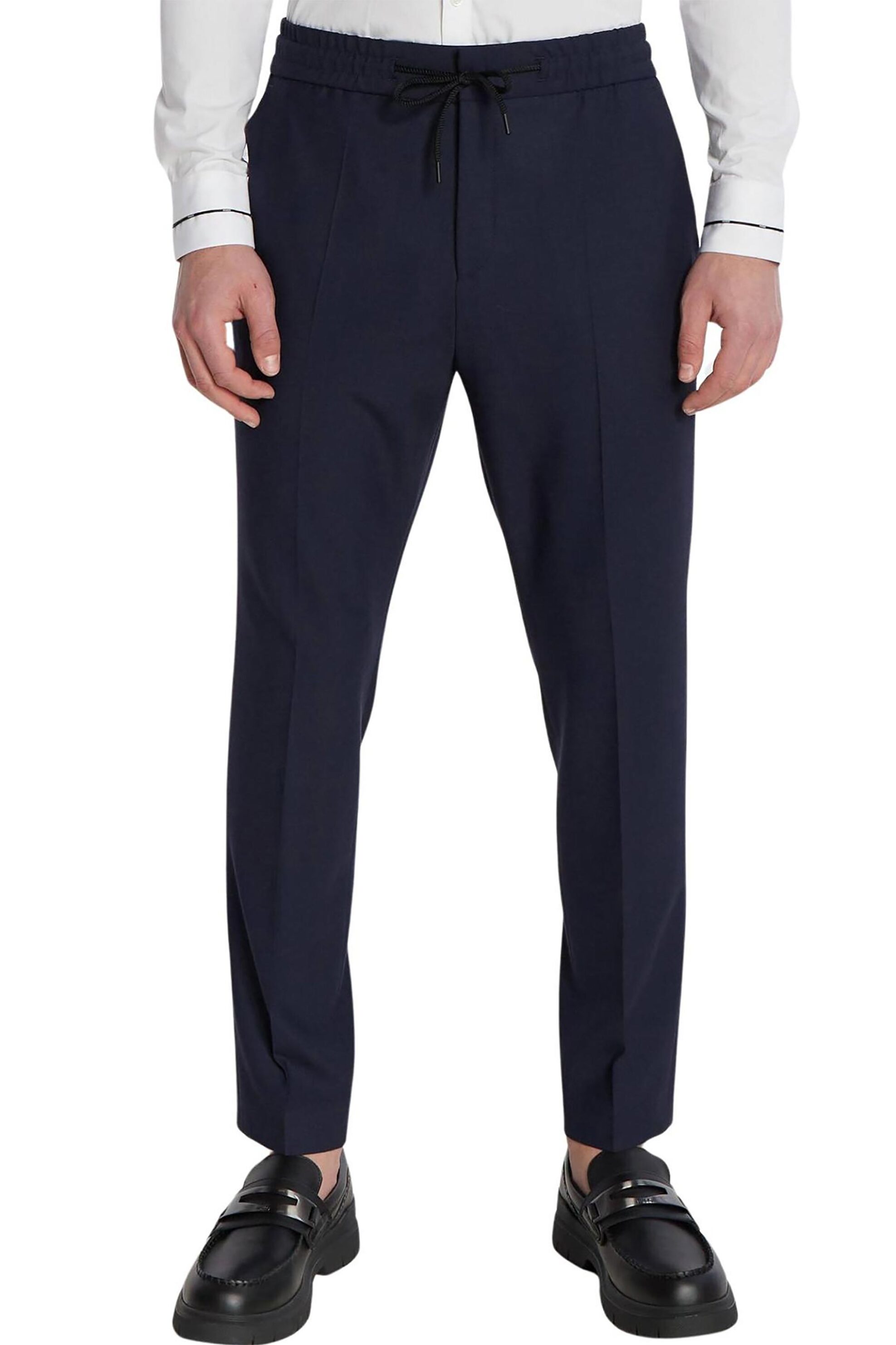 Hugo Boss ανδρικό παντελόνι με ελαστική μέση - 50499564 Μπλε Σκούρο