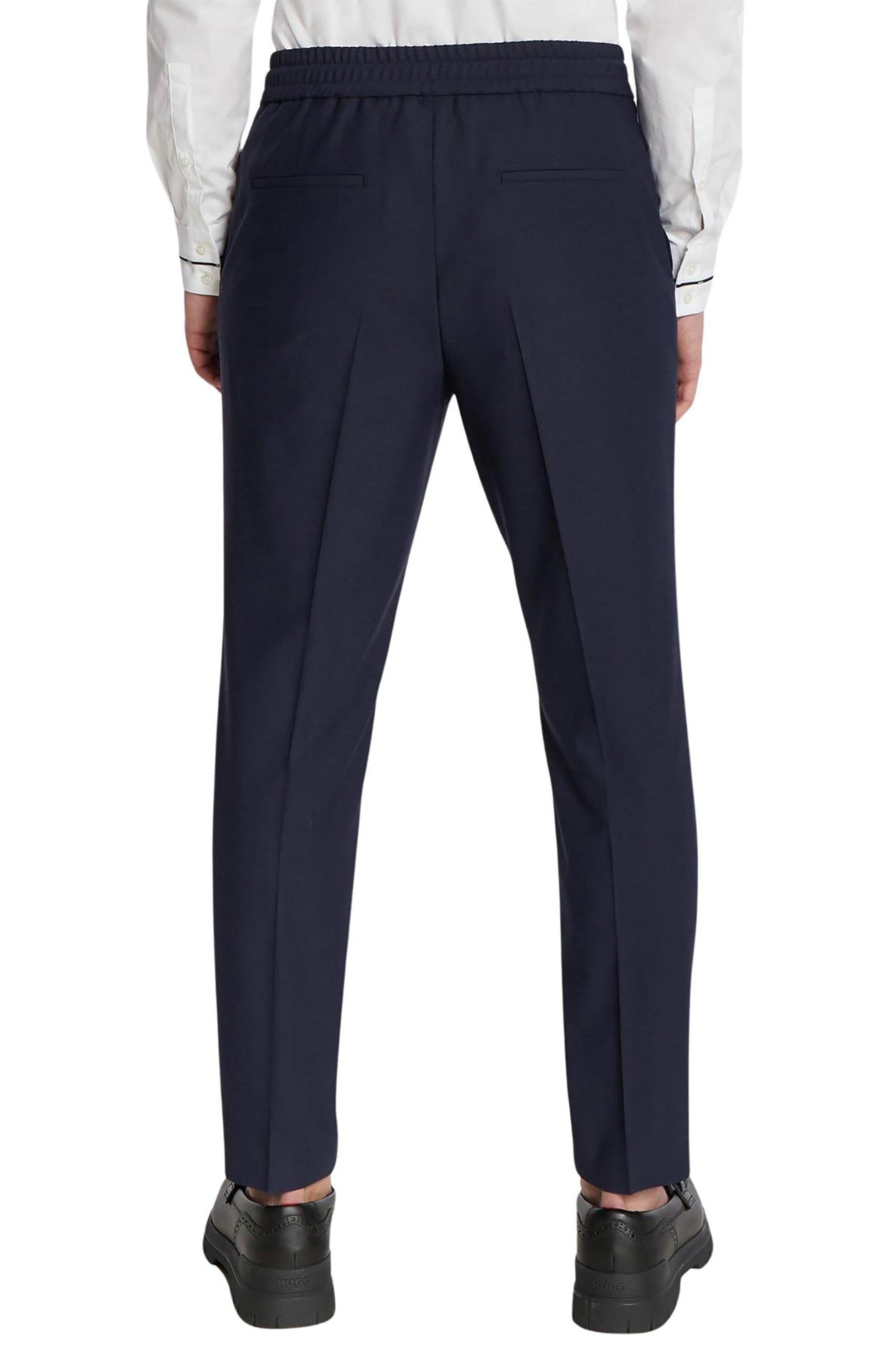 Hugo Boss Ανδρικό Παντελόνι με Ελαστική Μέση - 50499564 Μπλε Σκούρο