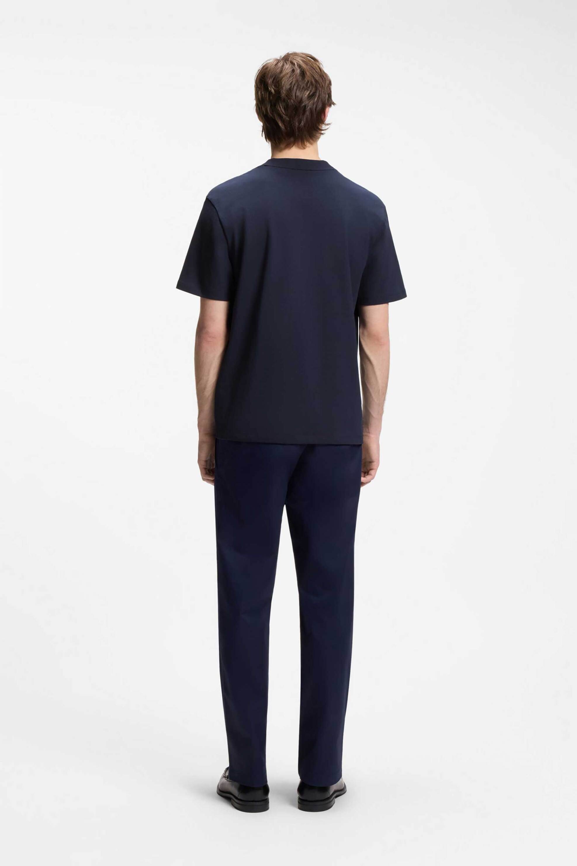 Hugo Ανδρικό T-Shirt με Λογότυπο Relaxed Fit Dapolino - 50488330 Μπλε Σκούρο