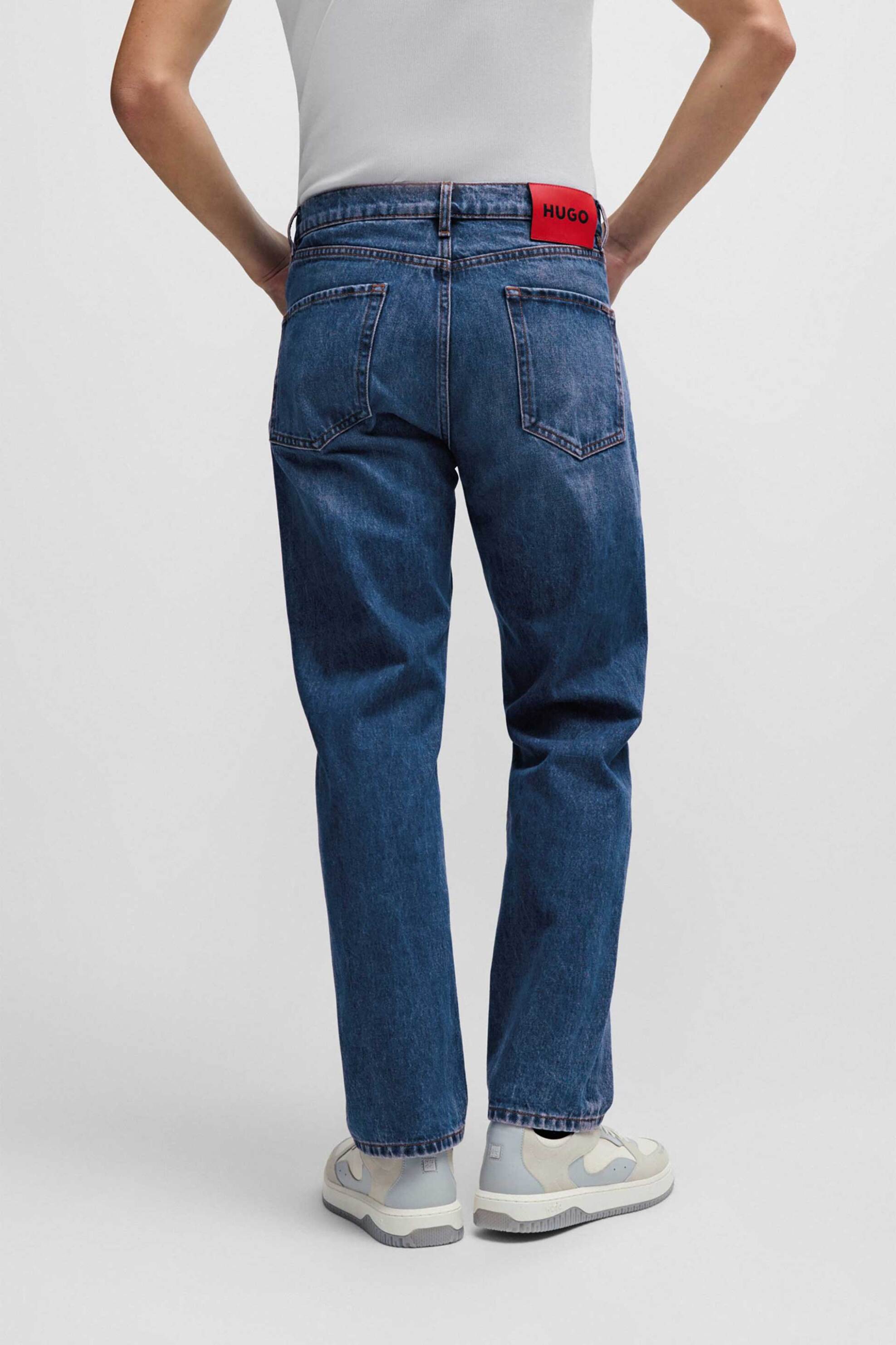 Hugo Boss ανδρικό τζην παντελόνι μονόχρωμο με all-over stonewashed effect "Ηugο 640" - 50507477 Denim Blue φωτογραφία