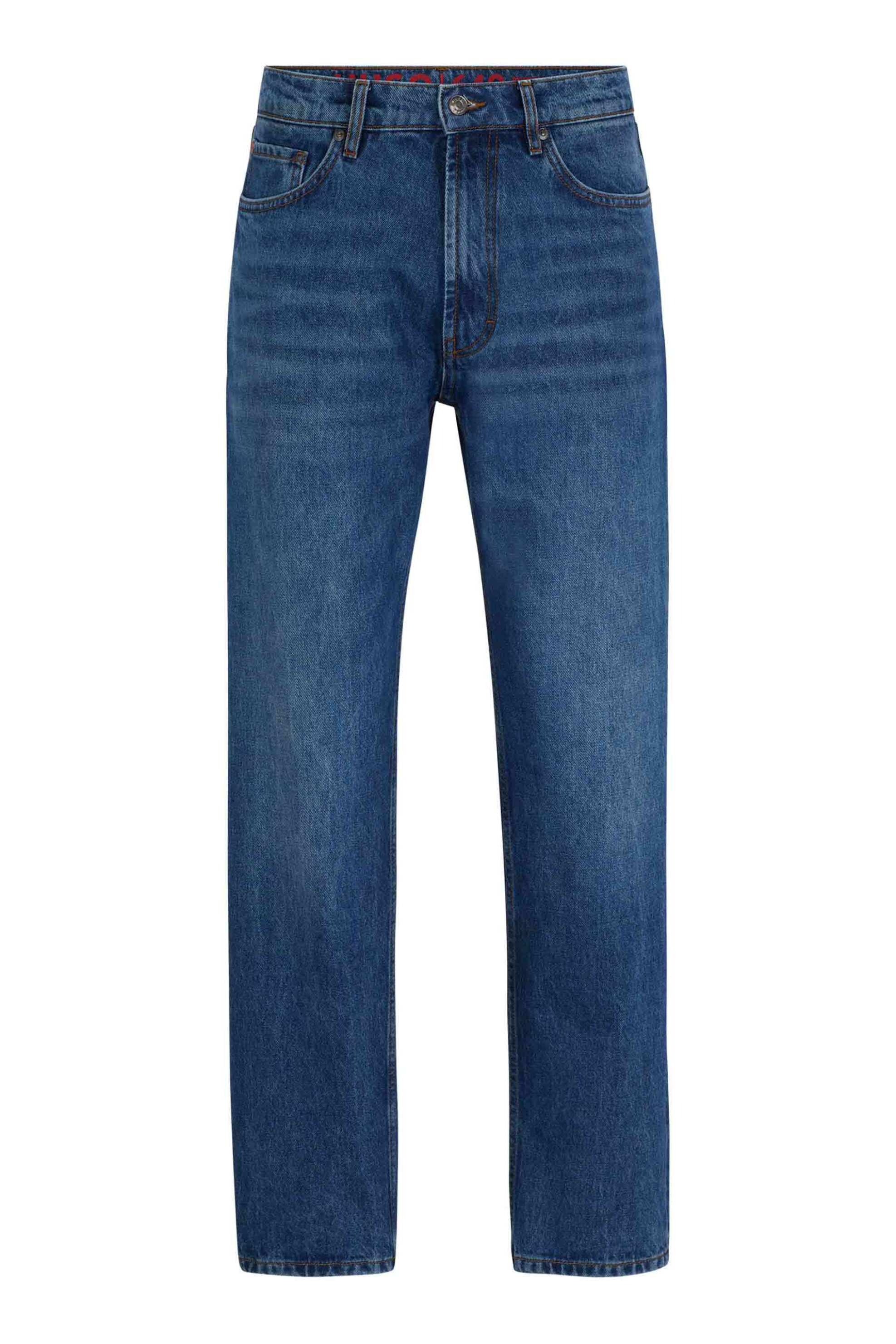 Hugo Boss ανδρικό τζην παντελόνι μονόχρωμο με all-over stonewashed effect "Ηugο 640" - 50507477 Denim Blue φωτογραφία