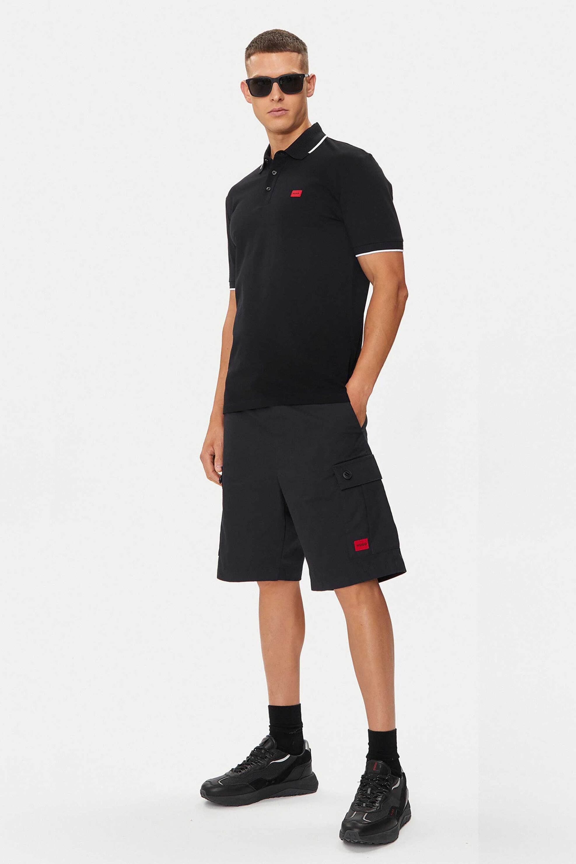 HUGO Hugo Boss ανδρική cargo βερμούδα Regular Fit "Garlio" - 50510594 Μαύρο