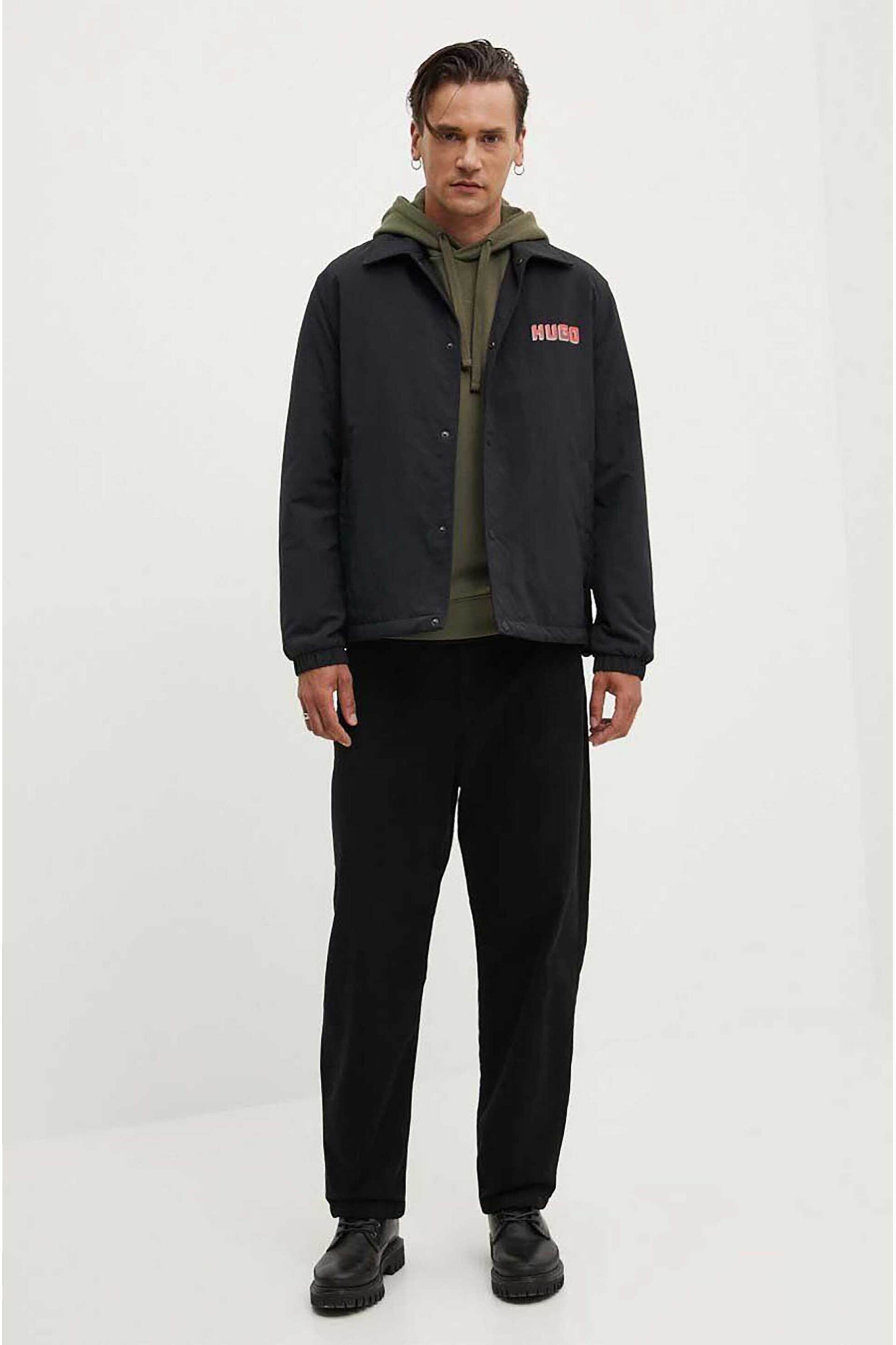 Hugo Boss ανδρικό μπoυφάν μονόχρωμο με λογότυπο - 50517746 Μαύρο φωτογραφία
