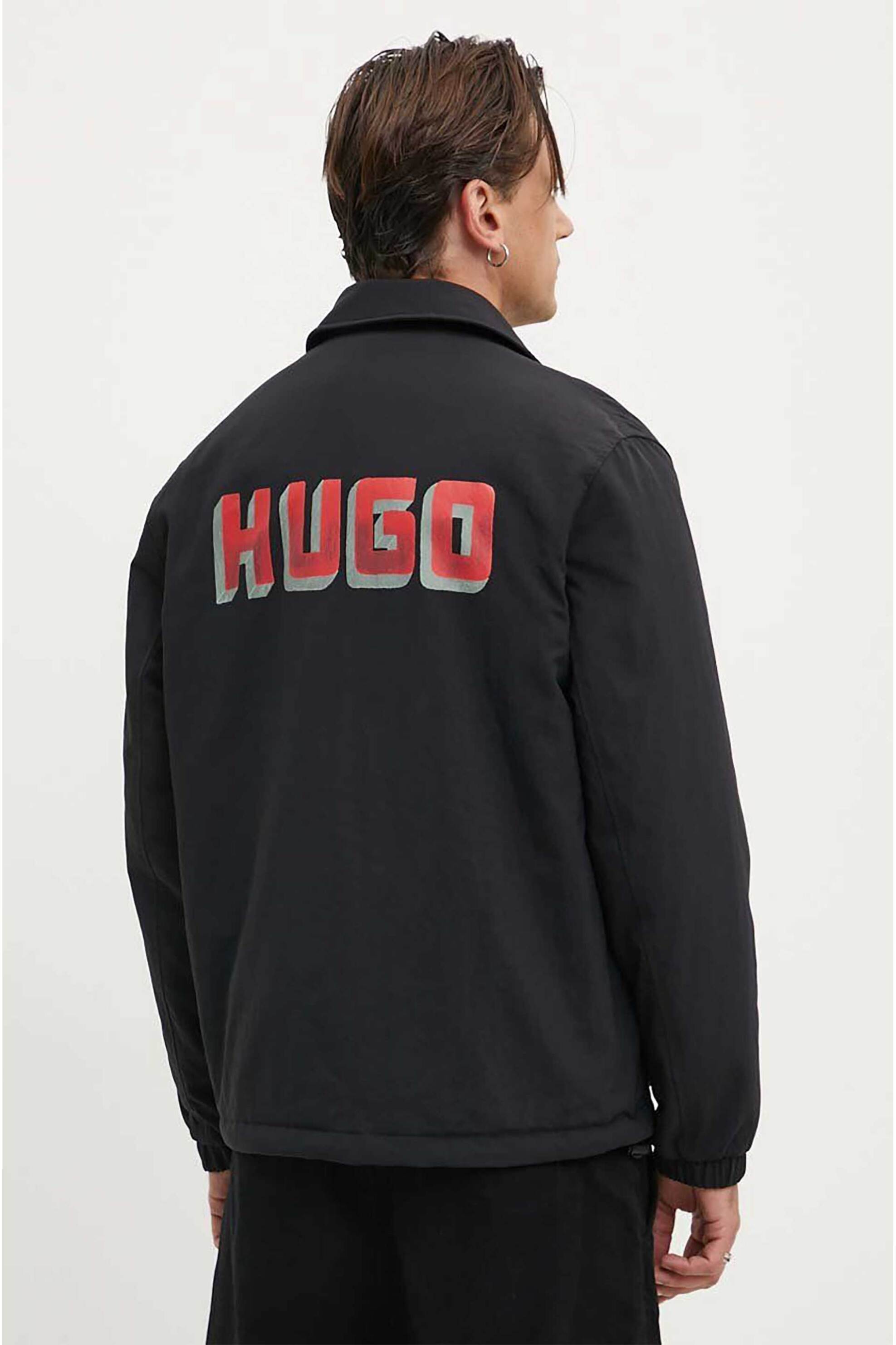 Hugo Boss ανδρικό μπoυφάν μονόχρωμο με λογότυπο - 50517746 Μαύρο φωτογραφία