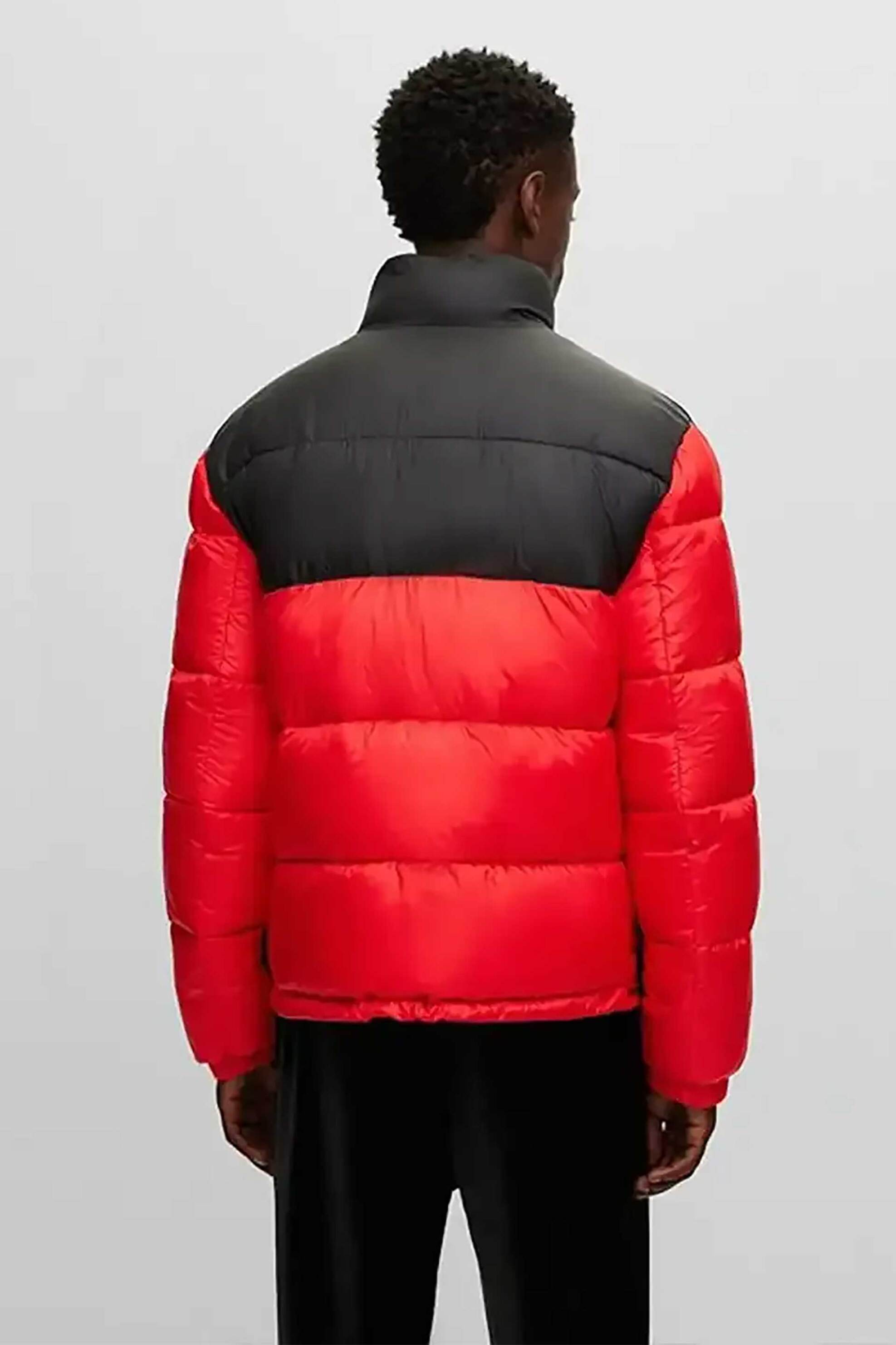 Hugo Boss ανδρικό μπουφάν με καπιτονέ σχέδιο με contrast logo patch Slim Fit - 50505904 Κόκκινο φωτογραφία
