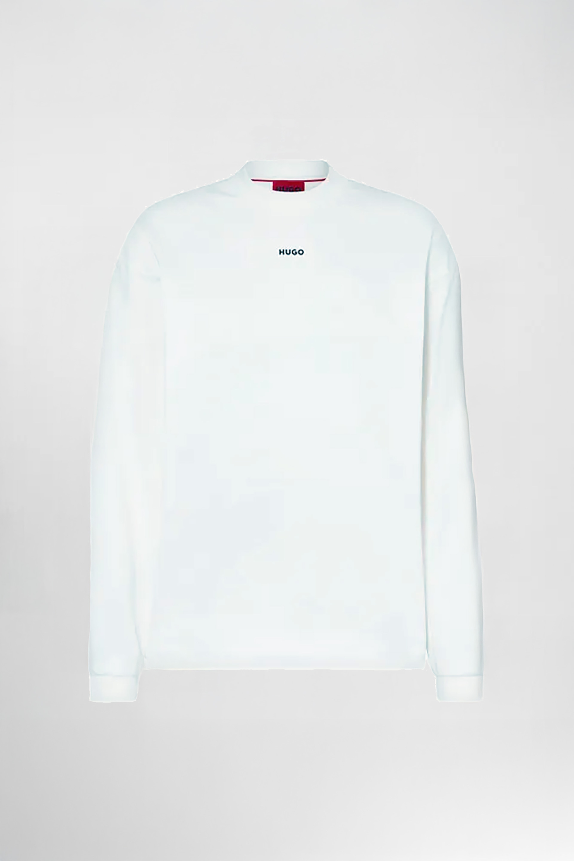 Hugo Boss ανδρική μακρυμάνικη μπλούζα με λογότυπο Relaxed Fit "Daposo" - 50511029 Λευκό