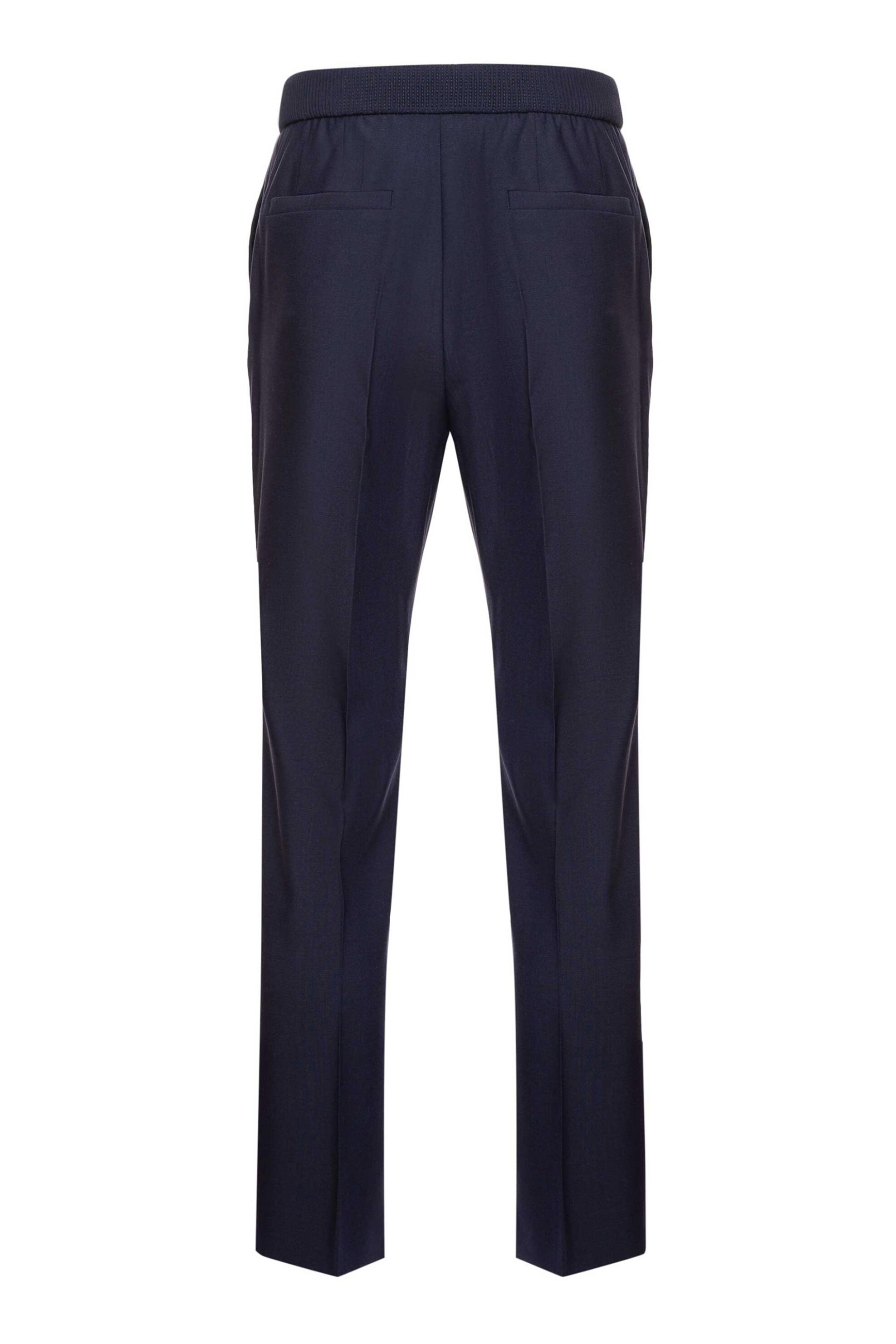 Hugo Boss ανδρικό παντελόνι μονόχρωμο με ελαστική μέση Straight Fit - 50528340 Μπλε Σκούρο φωτογραφία