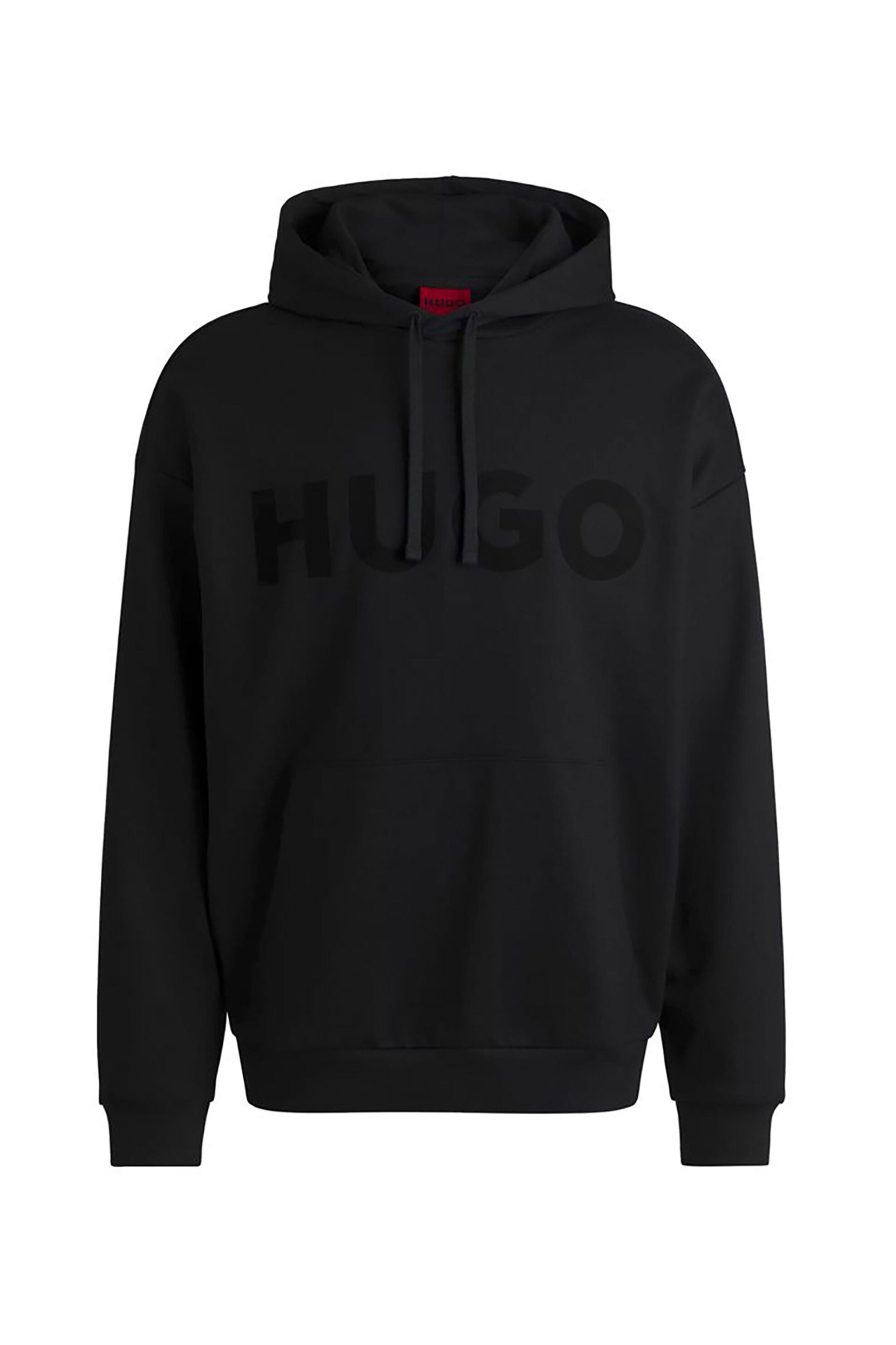 Hugo Boss ανδρική μπλούζα φούτερ με κουκούλα και λογότυπο Oversized Fit - 50529090 Μαύρο
