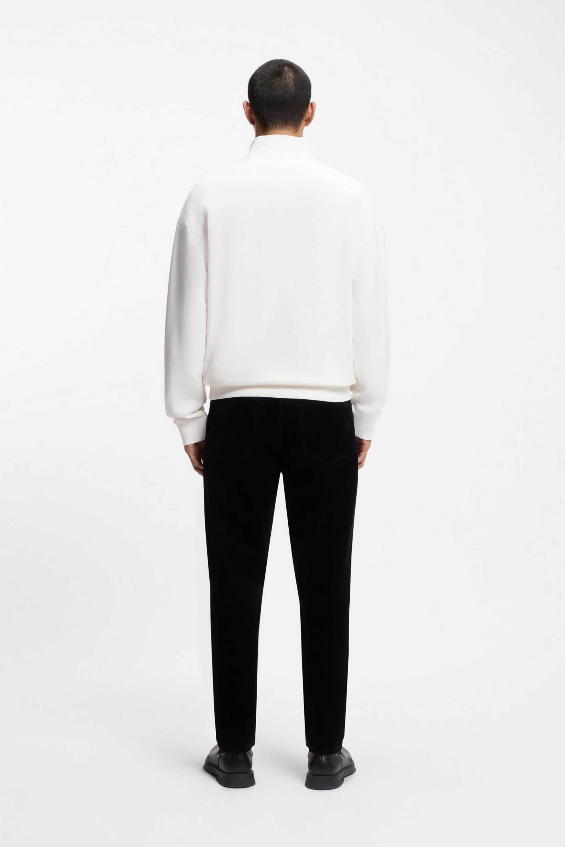 Hugo Ανδρική Μπλούζα Φούτερ με Λογότυπο Relaxed Fit Durty - 50525881 Λευκό