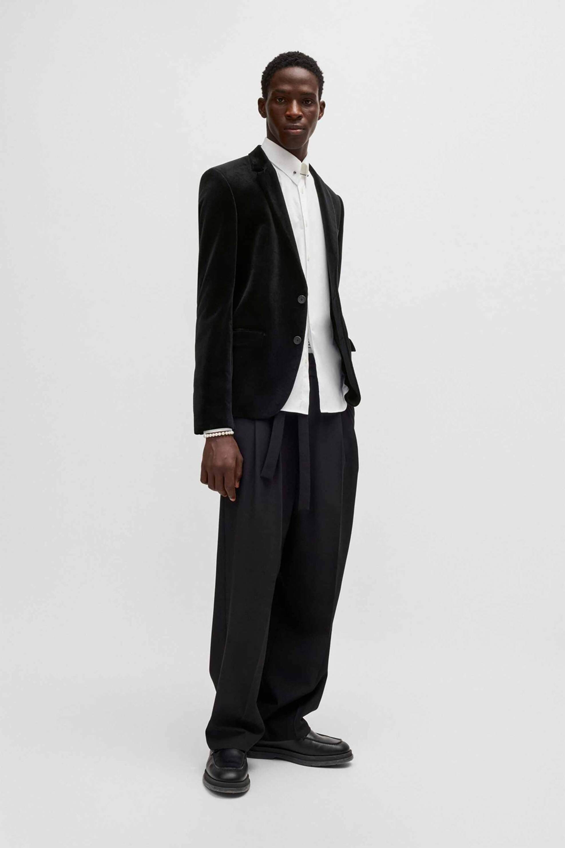 Hugo Boss ανδρικό σακάκι μονόχρωμο Slim Fit - 50524947 Μαύρο φωτογραφία