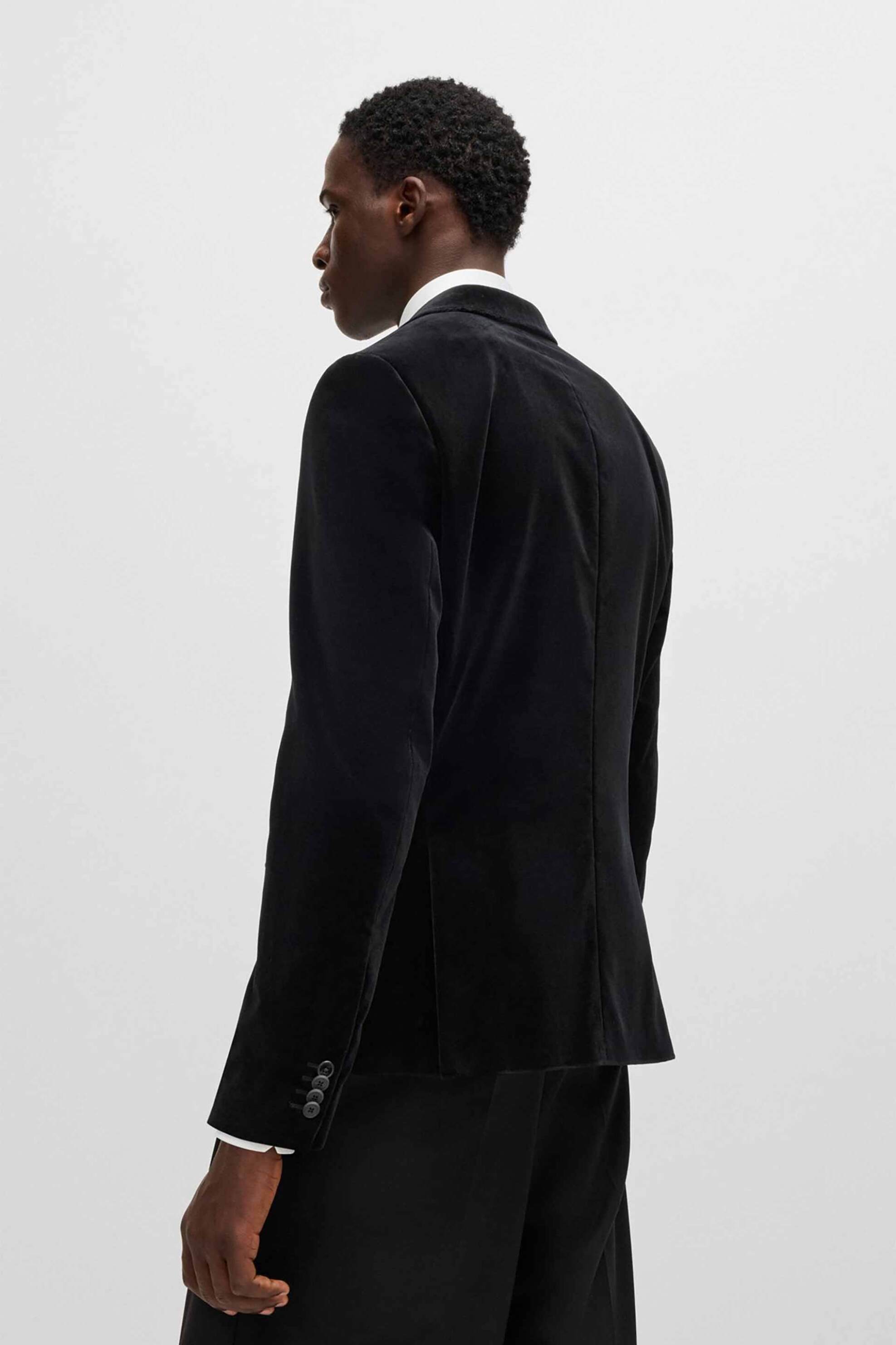 Hugo Boss Ανδρικό Σακάκι Μονόχρωμο Slim Fit - 50524947 Μαύρο