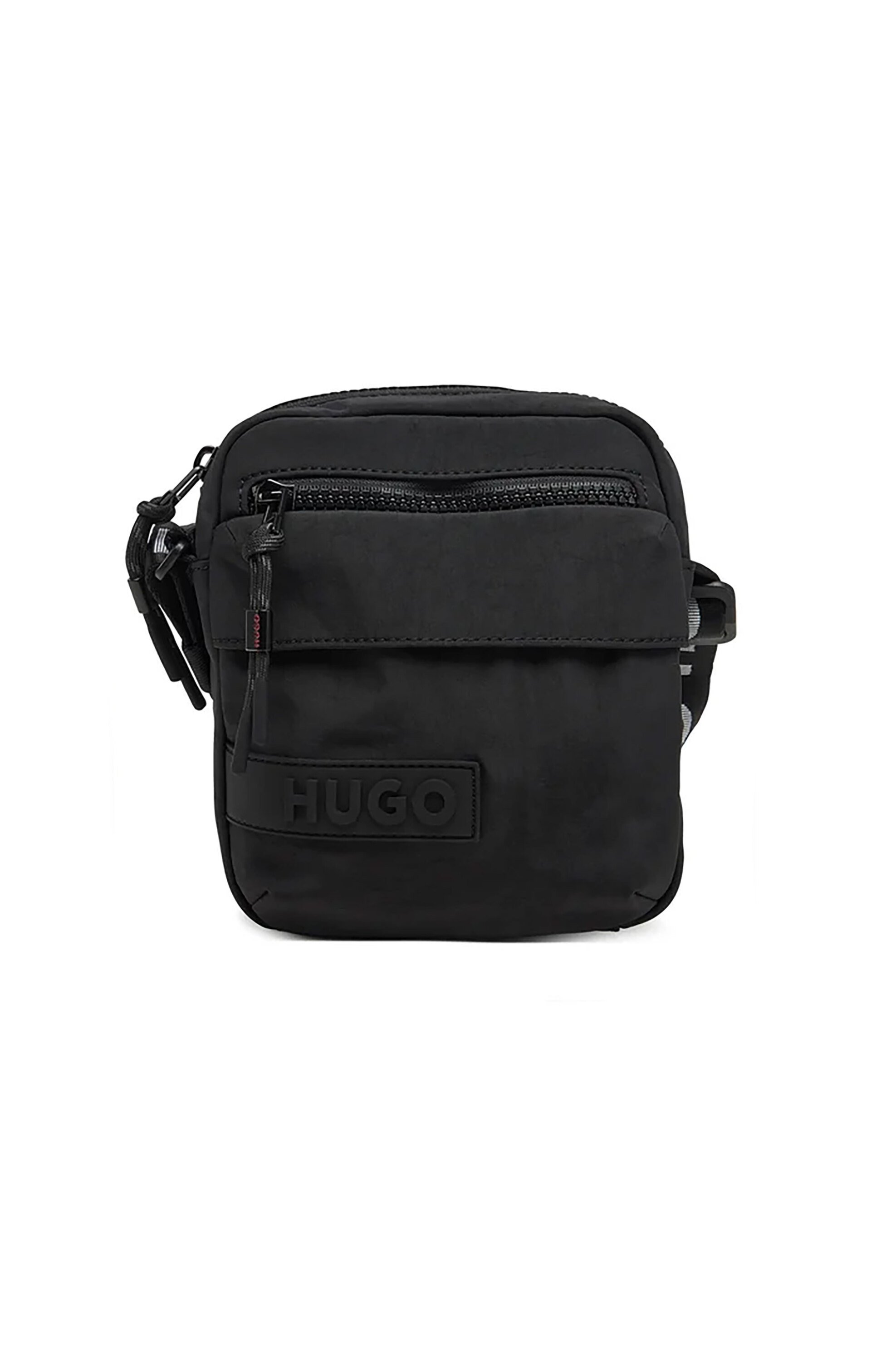 HUGO Hugo Boss ανδρικό τσαντάκι μονόχρωμο με λογότυπο - 50541949 Μαύρο