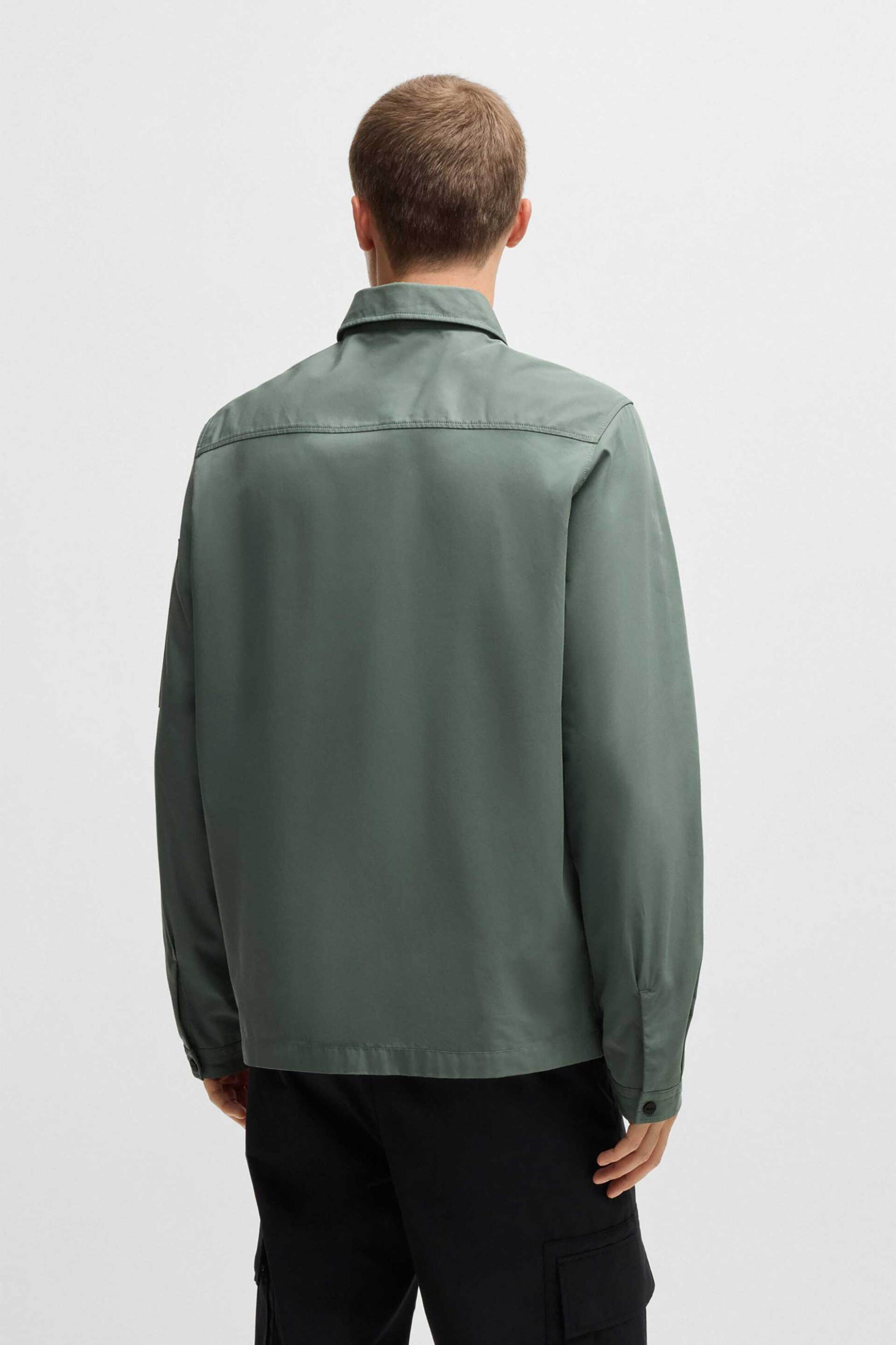 Hugo Boss Ανδρικό Overshirt με Λογότυπο Emmond - 50482701 Βεραμάν