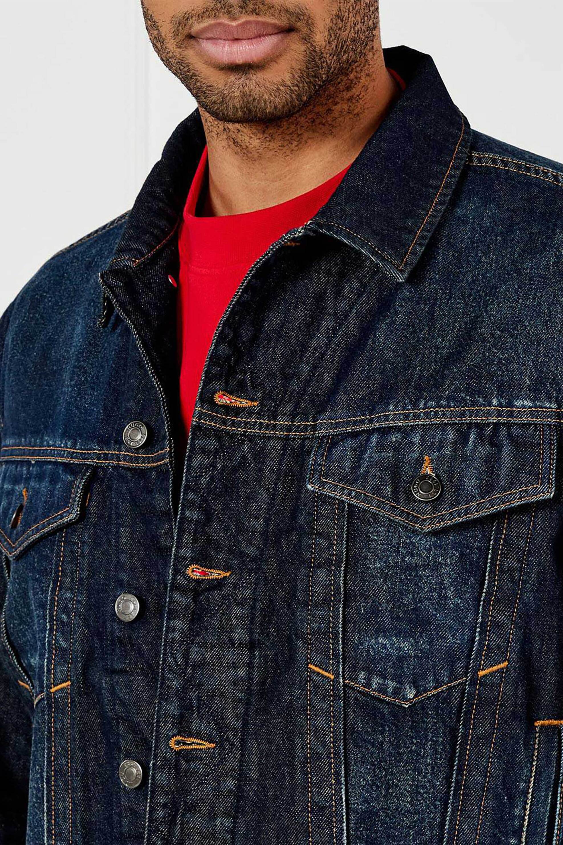 Hugo Boss ανδρικό denim jacket Regular Fit "095" - 50530639 Μπλε Σκούρο φωτογραφία