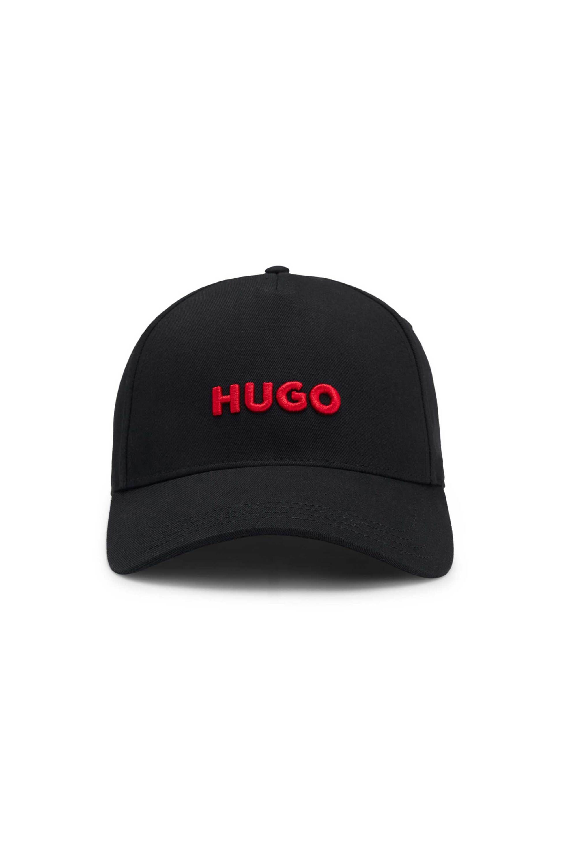 Hugo Boss ανδρικό καπέλο με κεντημένο λογότυπο "Jude" - 50533410 Μαύρο - Κόκκινο