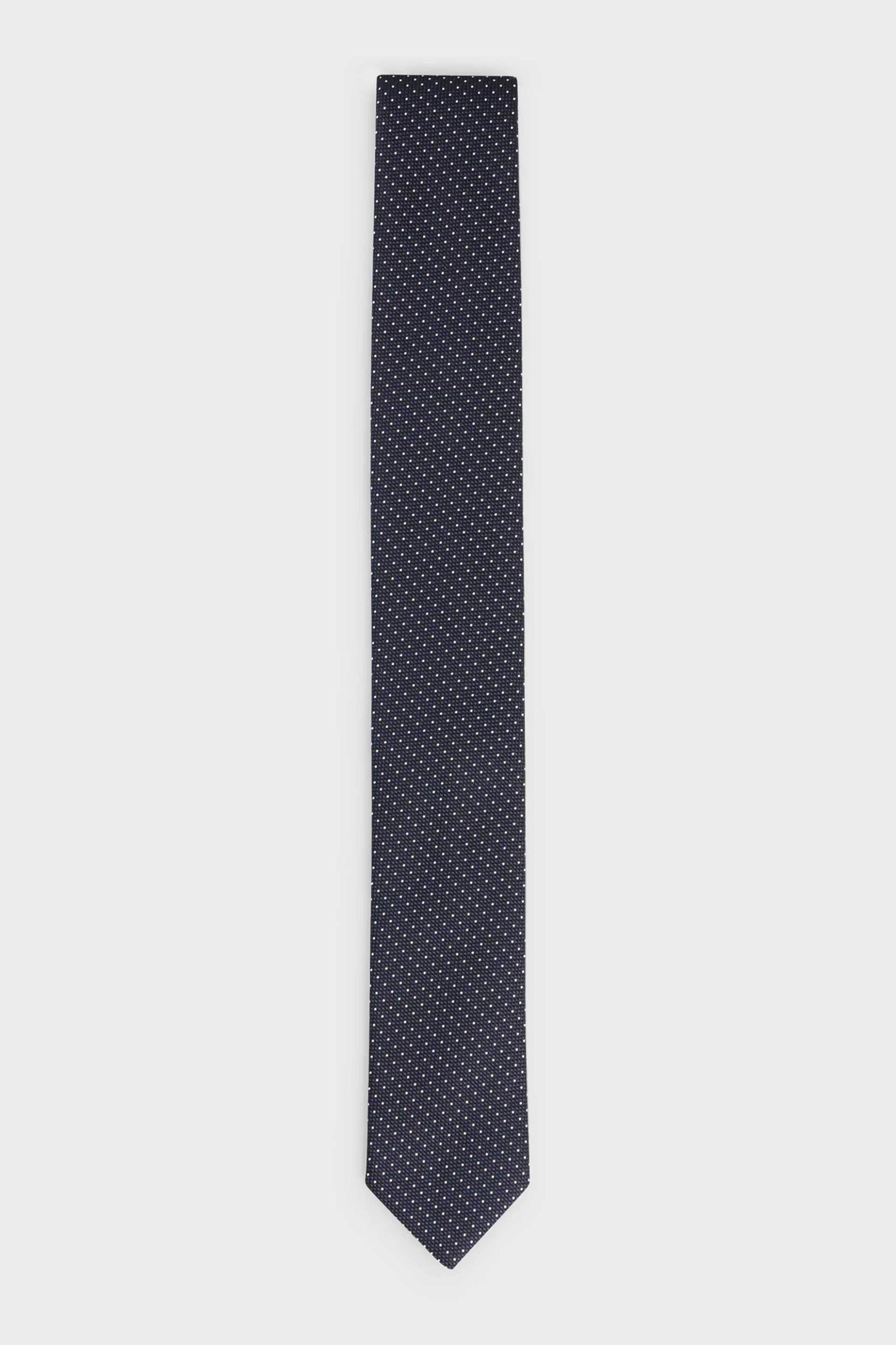 HUGO Hugo Boss ανδρική γραβάτα με πουά σχέδιο - 50520645 Μπλε Σκούρο