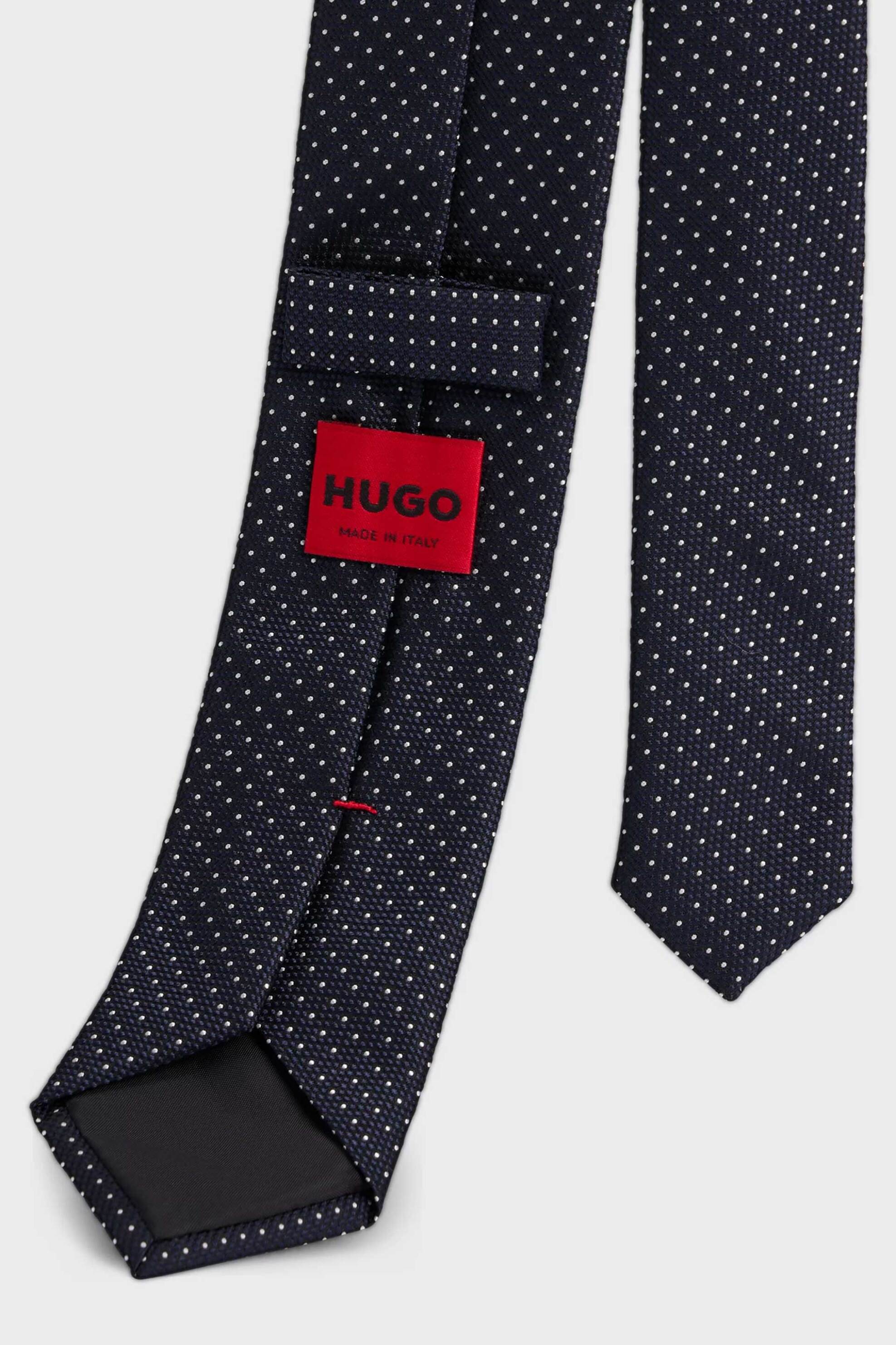 Hugo Boss ανδρική γραβάτα με πουά σχέδιο - 50520645 Μπλε Σκούρο φωτογραφία