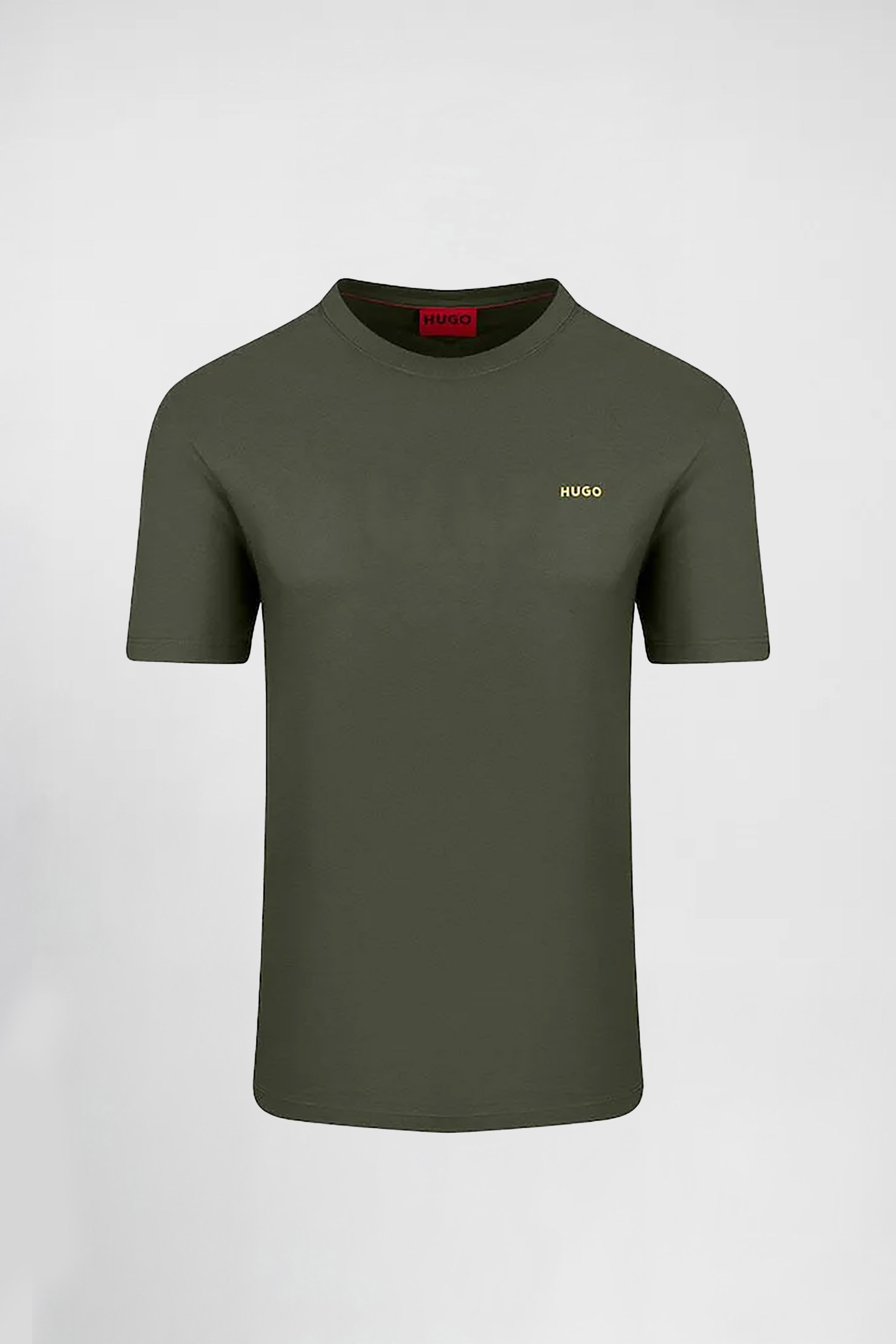 Hugo Boss ανδρικό T-shirt μονόχρωμο με ανάγλυφο λογότυπο Regular Fit "Dero222" - 50466158 Κυπαρισσί