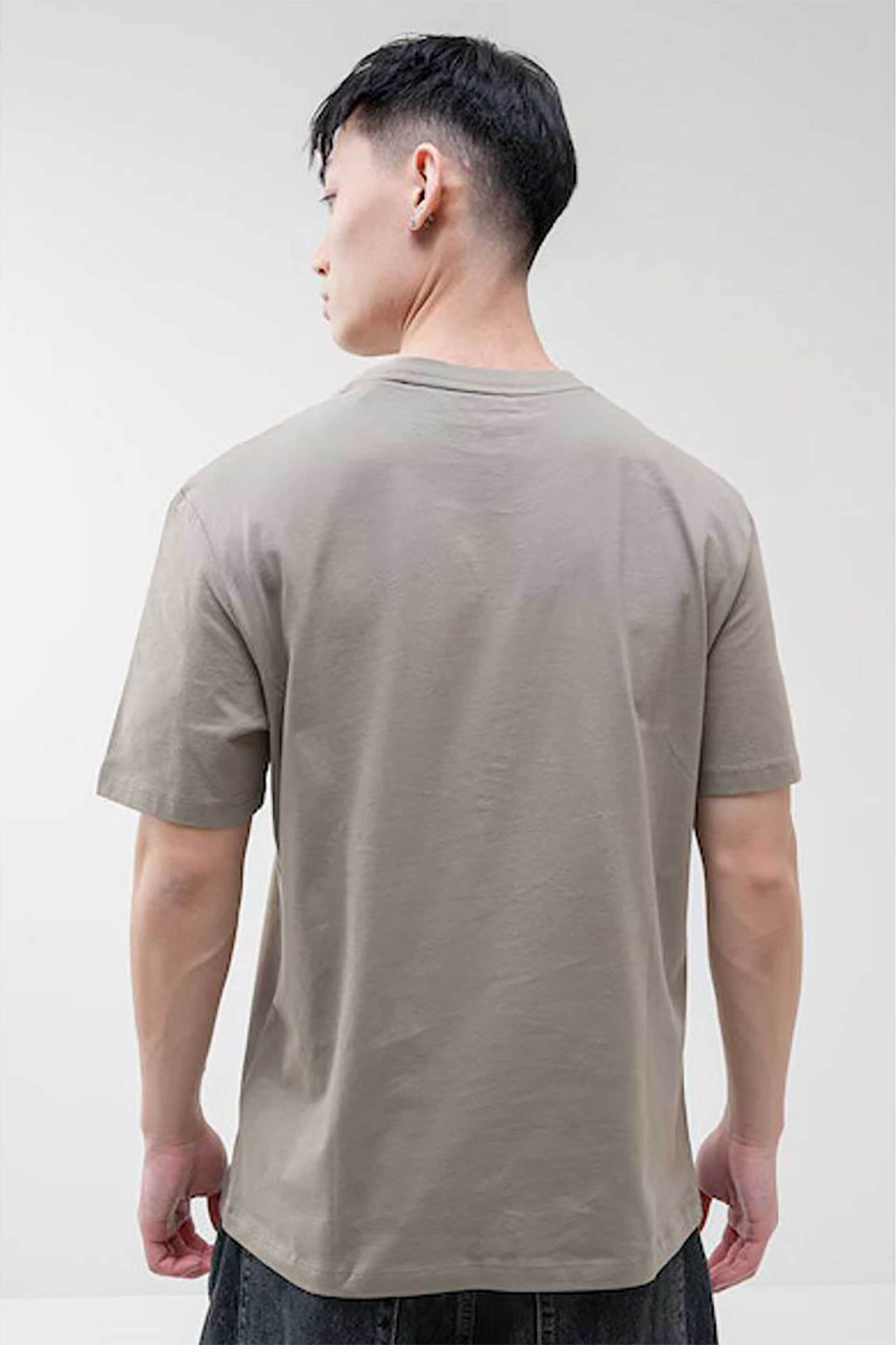 Hugo Ανδρικό T-Shirt με Λογότυπο Regular Fit Dero - 50466158 Καφέ Ανοιχτό