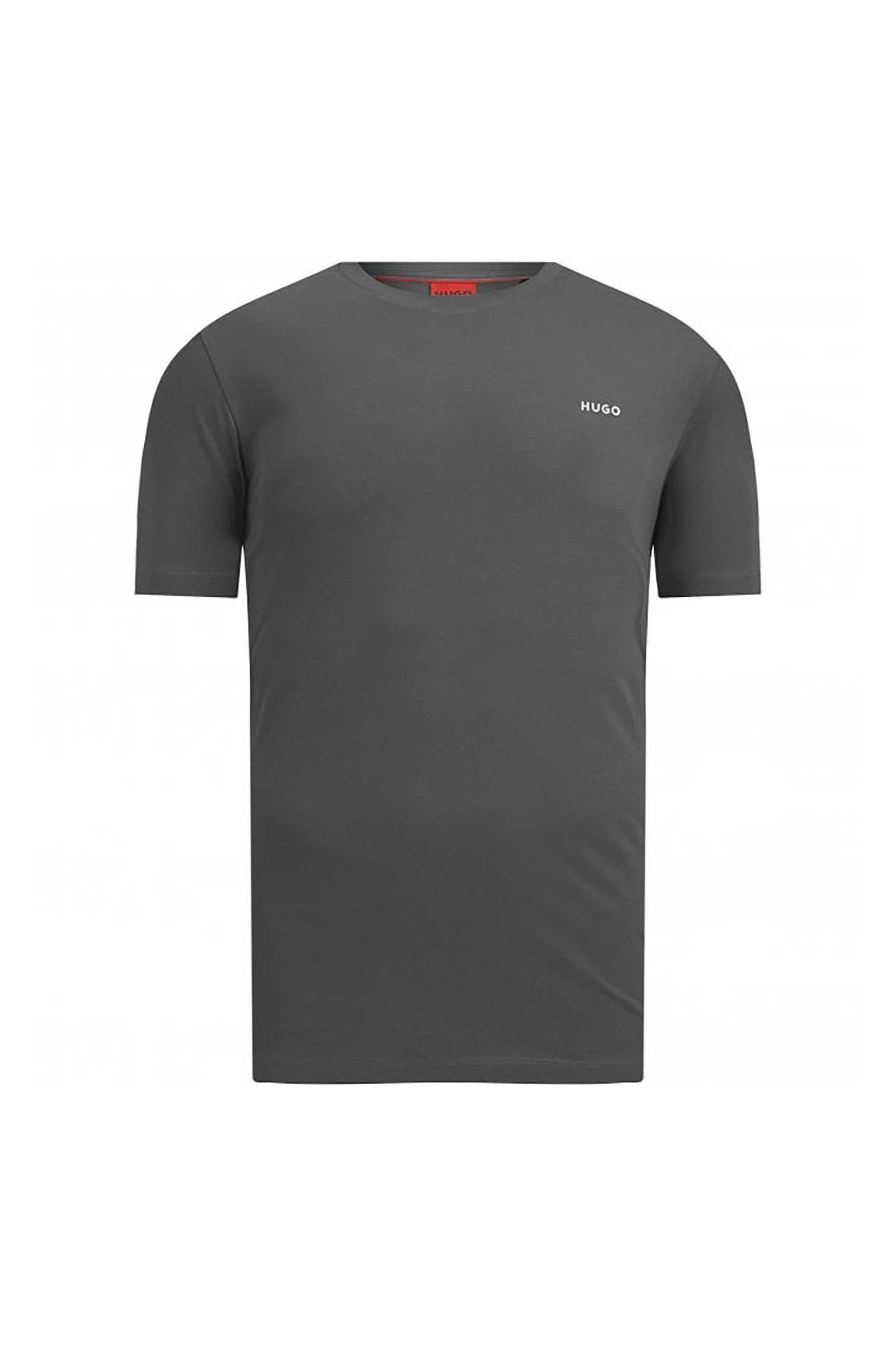 Hugo Boss ανδρικό T-shirt μονόχρωμο με ανάγλυφο λογότυπο Regular Fit 