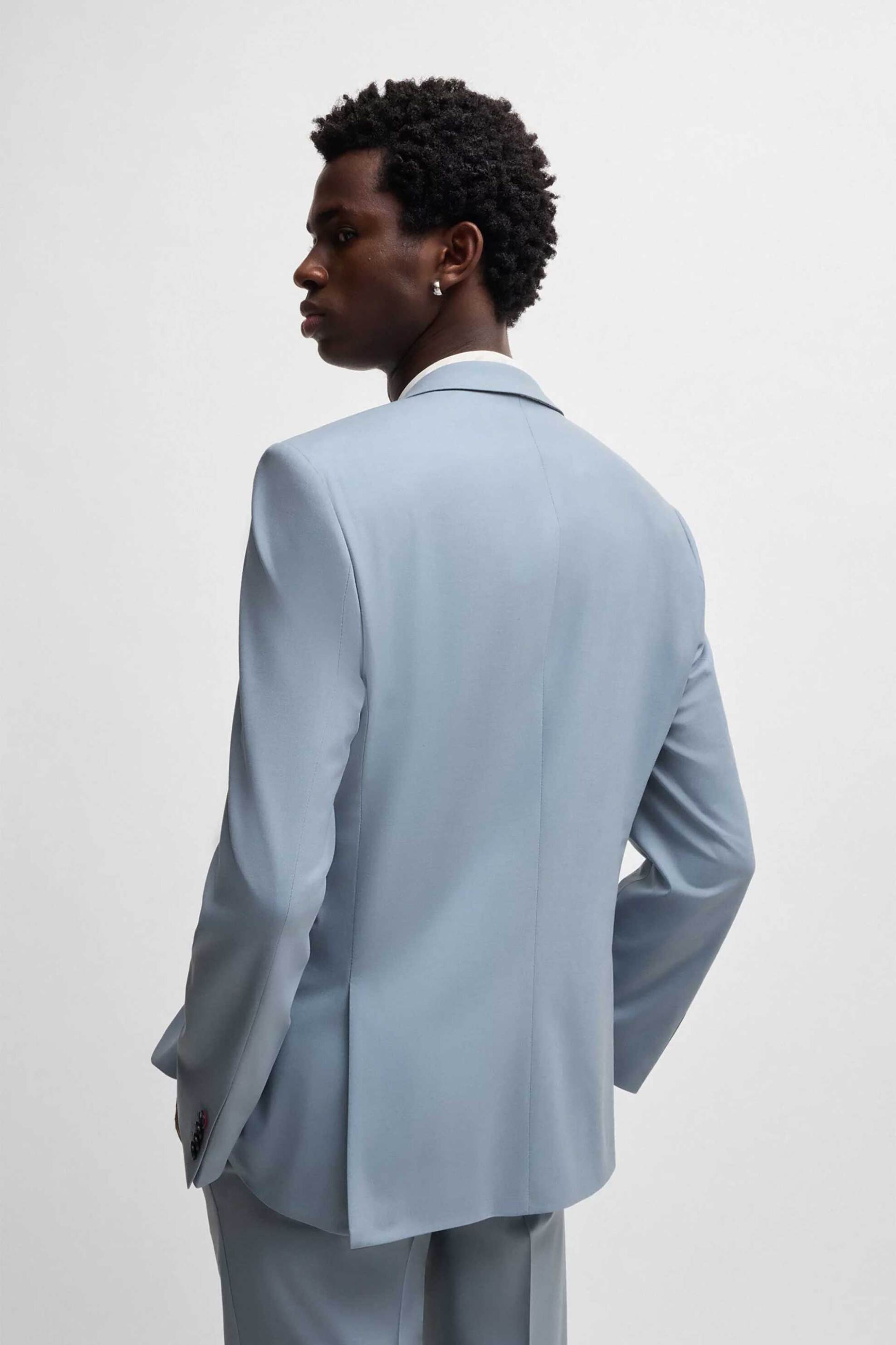 Hugo Boss ανδρικό κοστούμι μμονόχρωμο Regular Fit "Solouh" - 50530116 Γαλάζιο φωτογραφία