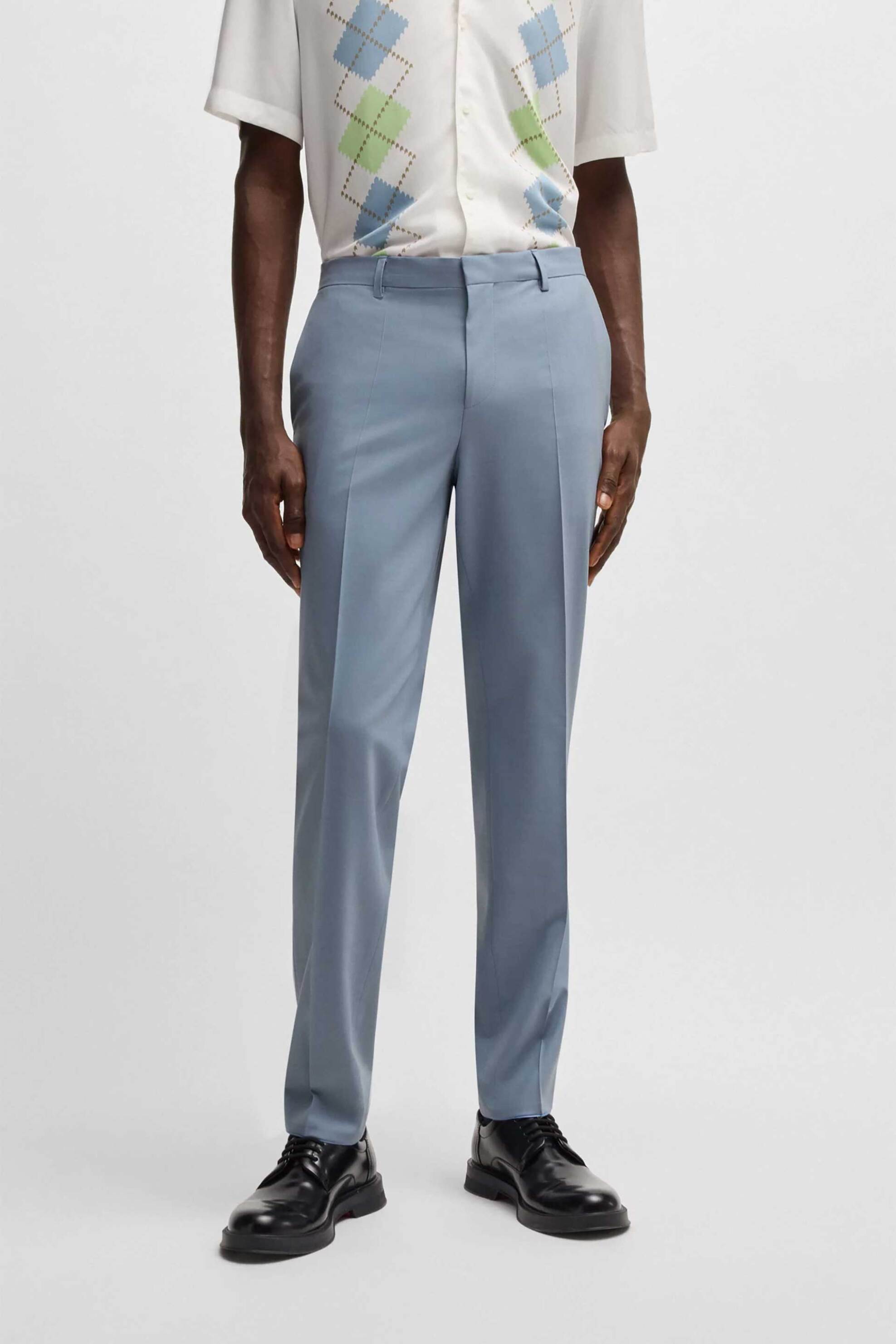 Hugo Boss ανδρικό κοστούμι μμονόχρωμο Regular Fit "Solouh" - 50530116 Γαλάζιο φωτογραφία