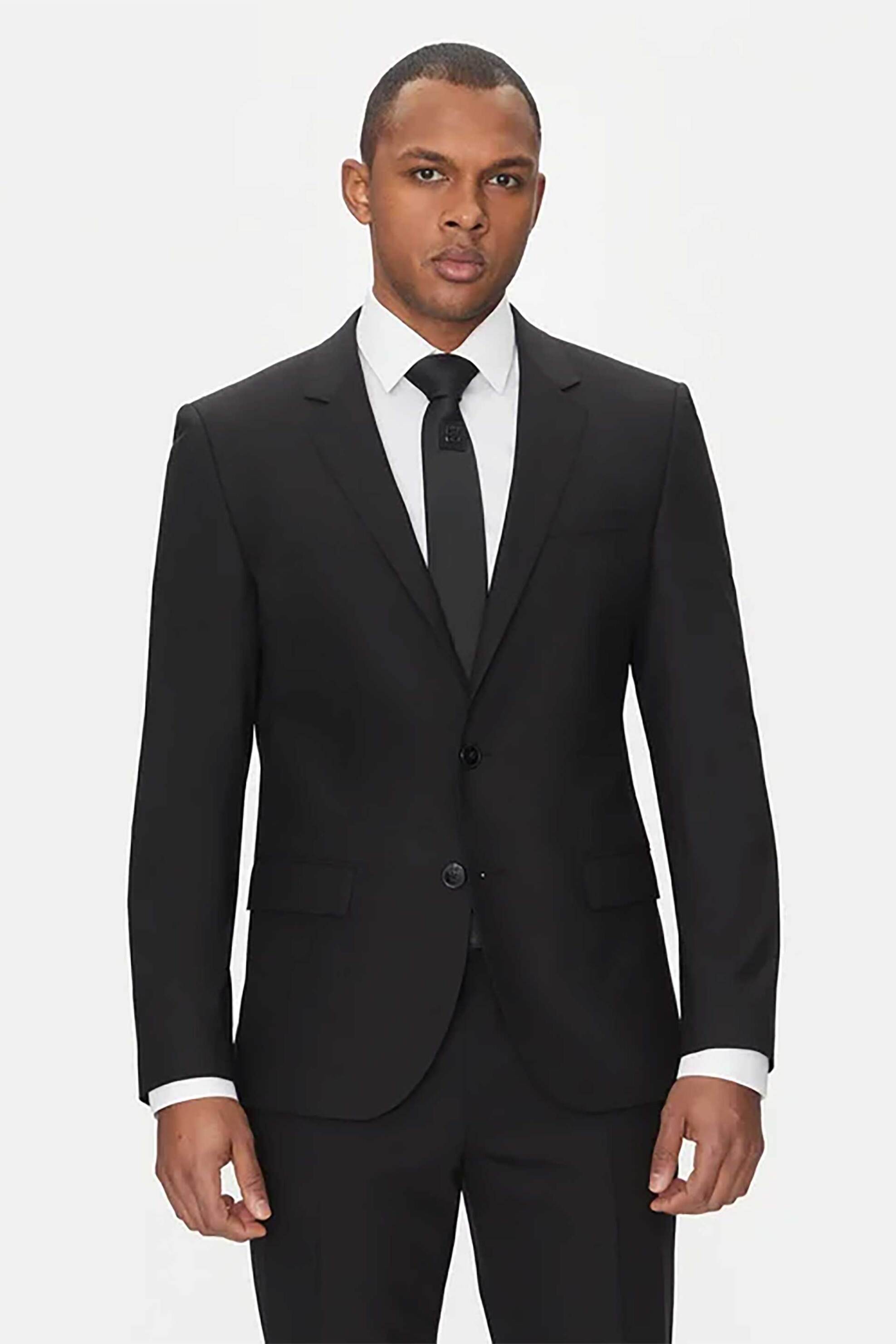 Hugo Boss ανδρικό κοστούμι μμονόχρωμο Regular Fit "Solouh" - 50530116 Μαύρο