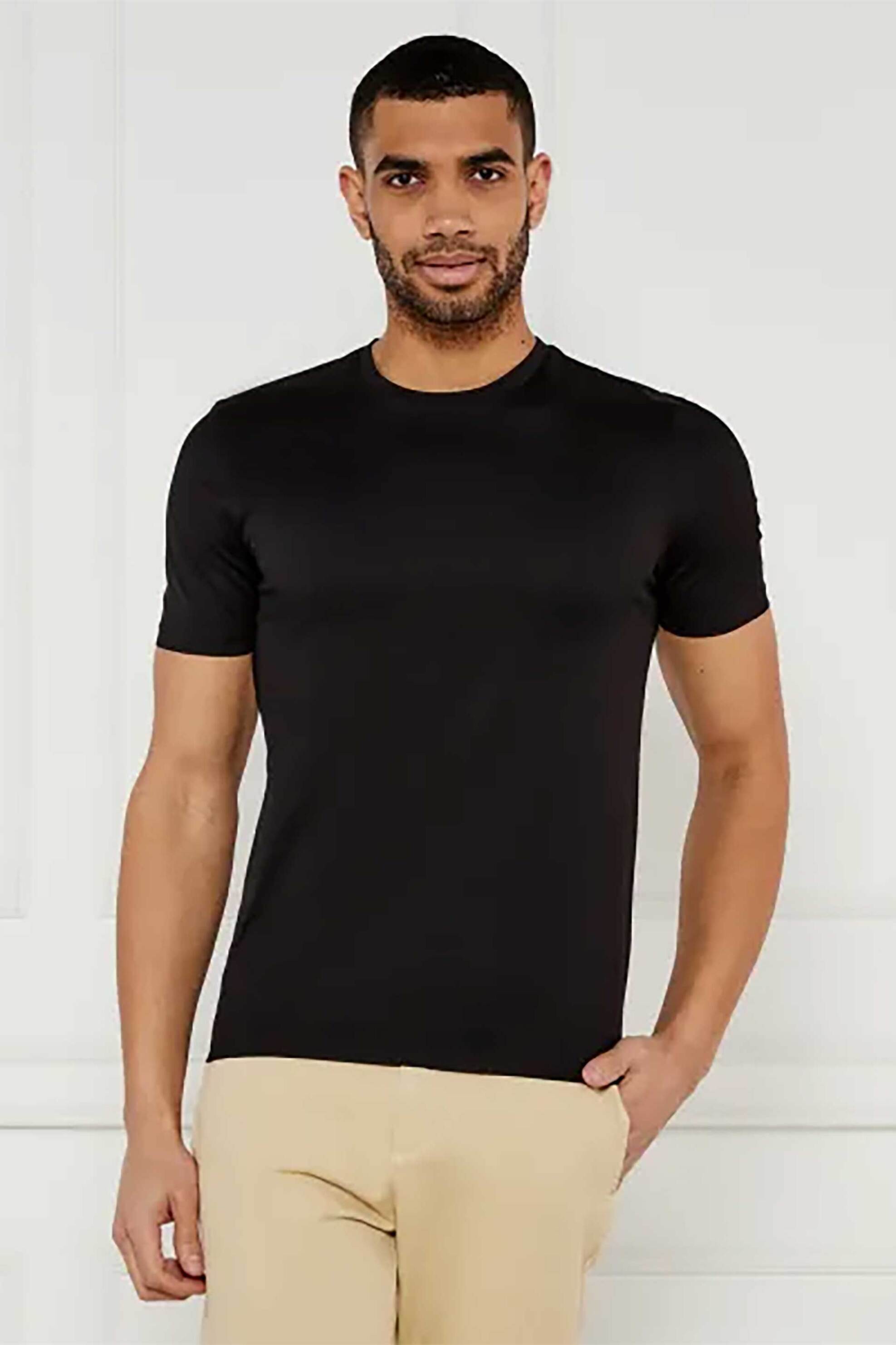 Hugo Boss ανδρικό T-shirt μονόχρωμο Regular Fit 