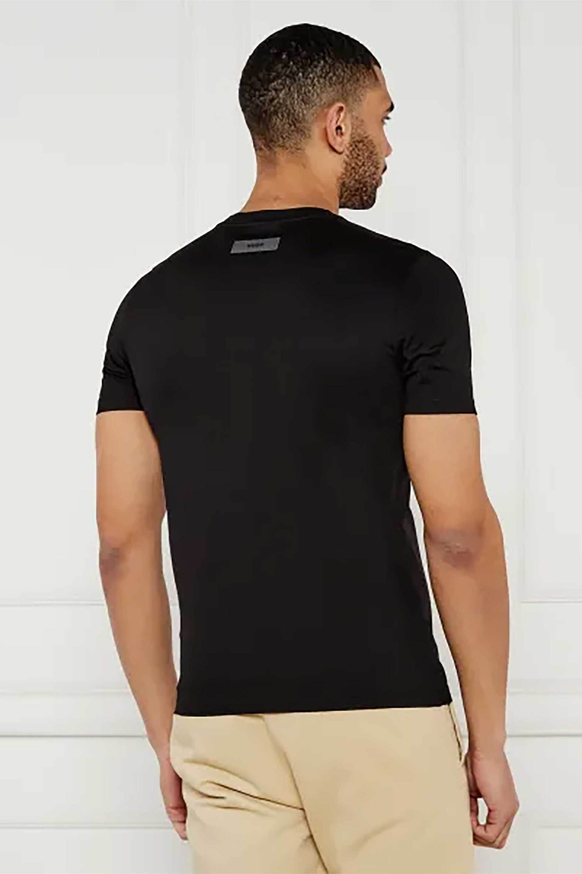 Hugo Ανδρικό T-Shirt Slim Fit Dimers - 50542969 Μαύρο