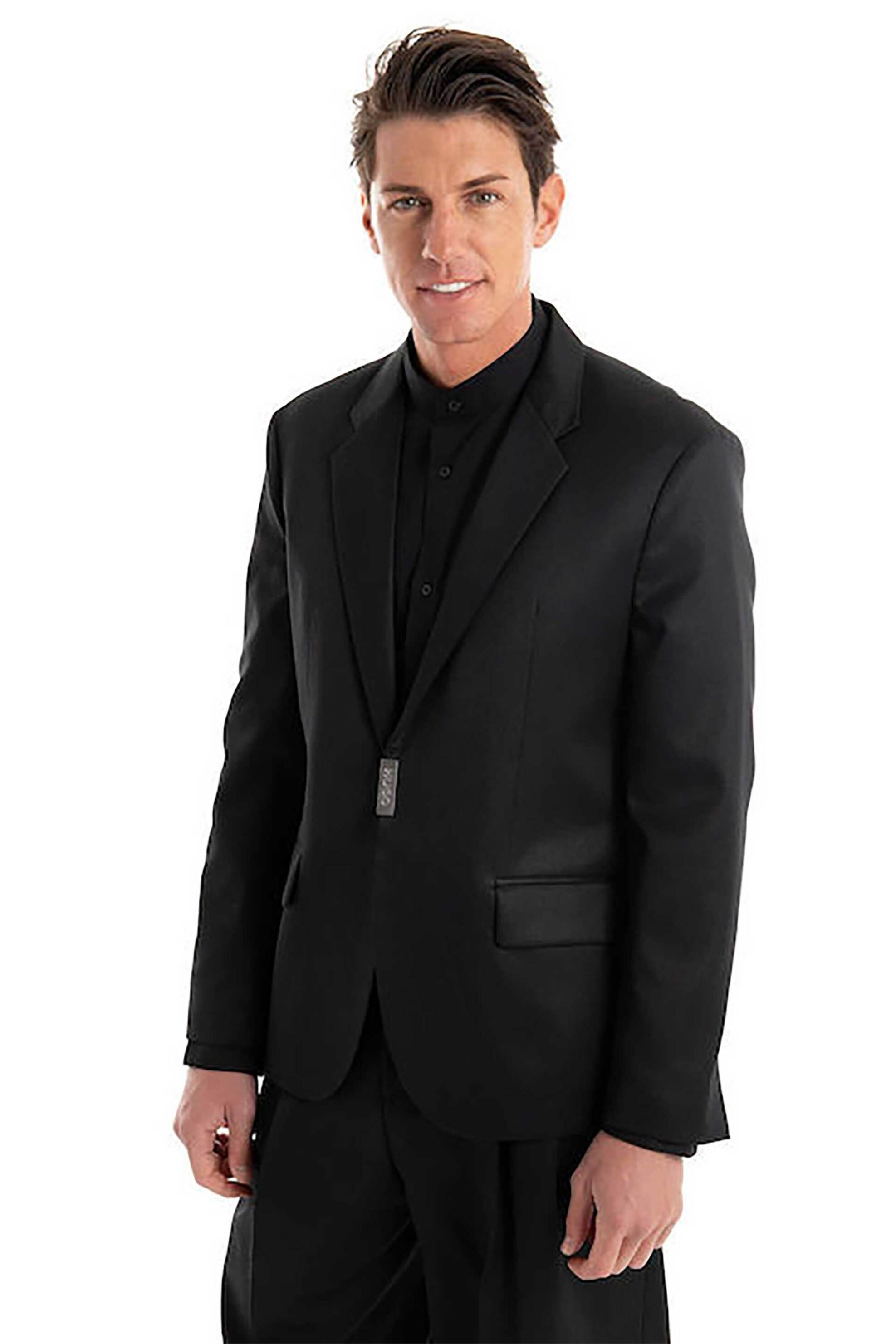 Hugo Boss ανδρικό σακάκι μονόχρωμο Slim Fit "Hans251" - 50532931 Μαύρο