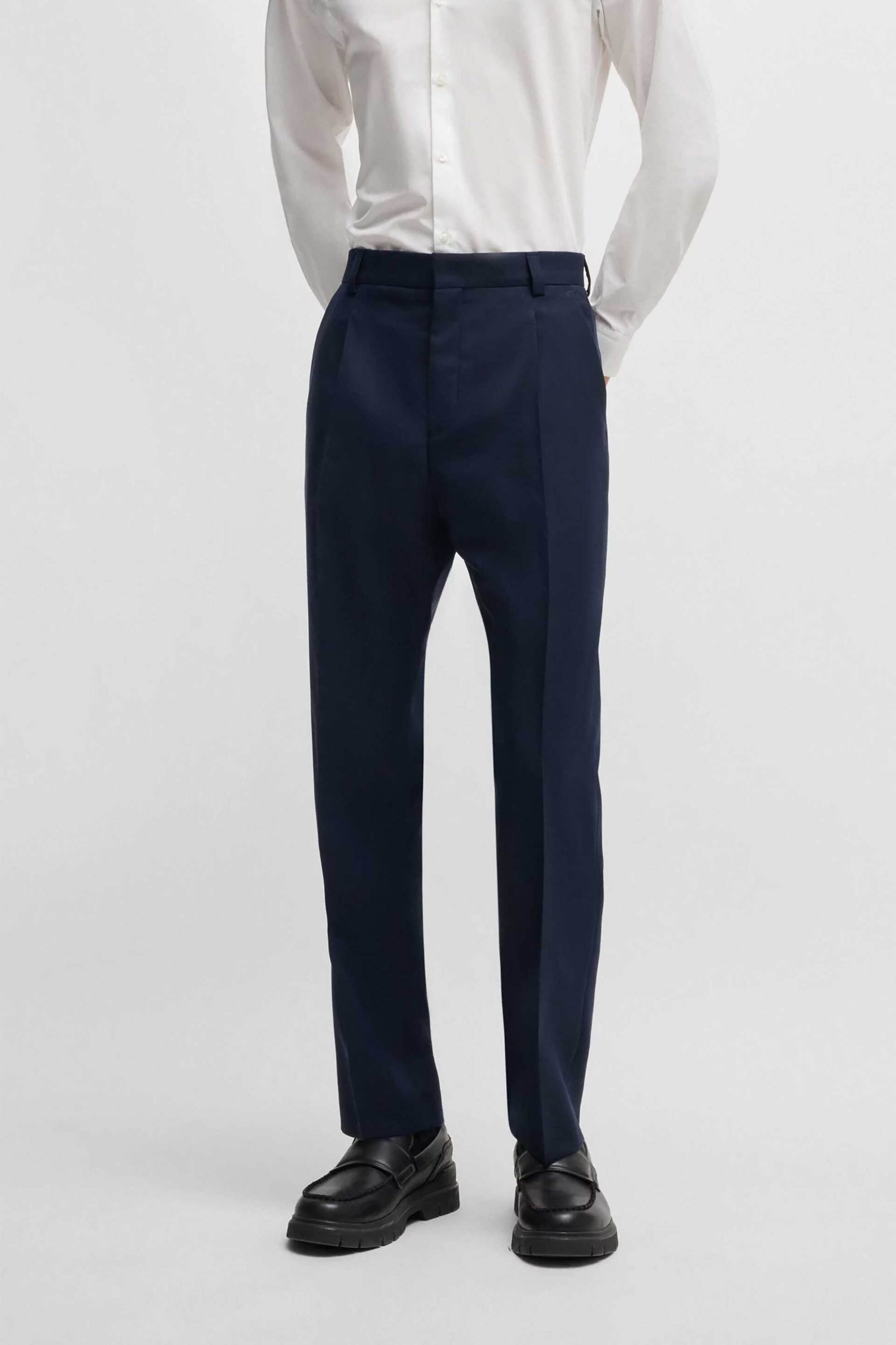 Hugo Boss ανδρικό σακάκι μονόχρωμο Slim Fit "Αrti/Ηesten232Χ" - 50533268 Μπλε Σκούρο φωτογραφία