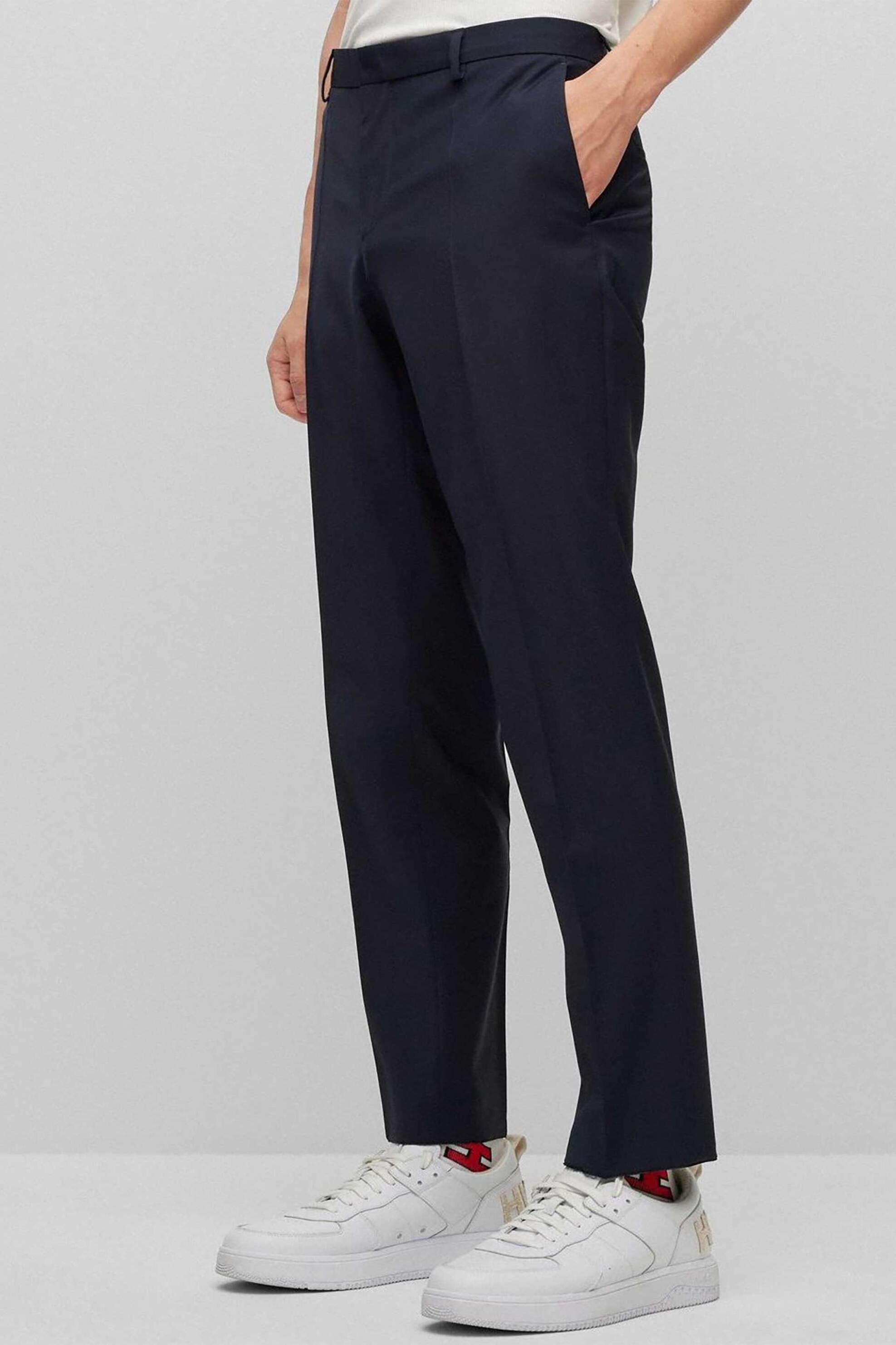 Hugo Boss ανδρικό παντελόνι μονόχρωμο Slim Fit "Getlinm204x" - 50446526 Μπλε Σκούρο φωτογραφία