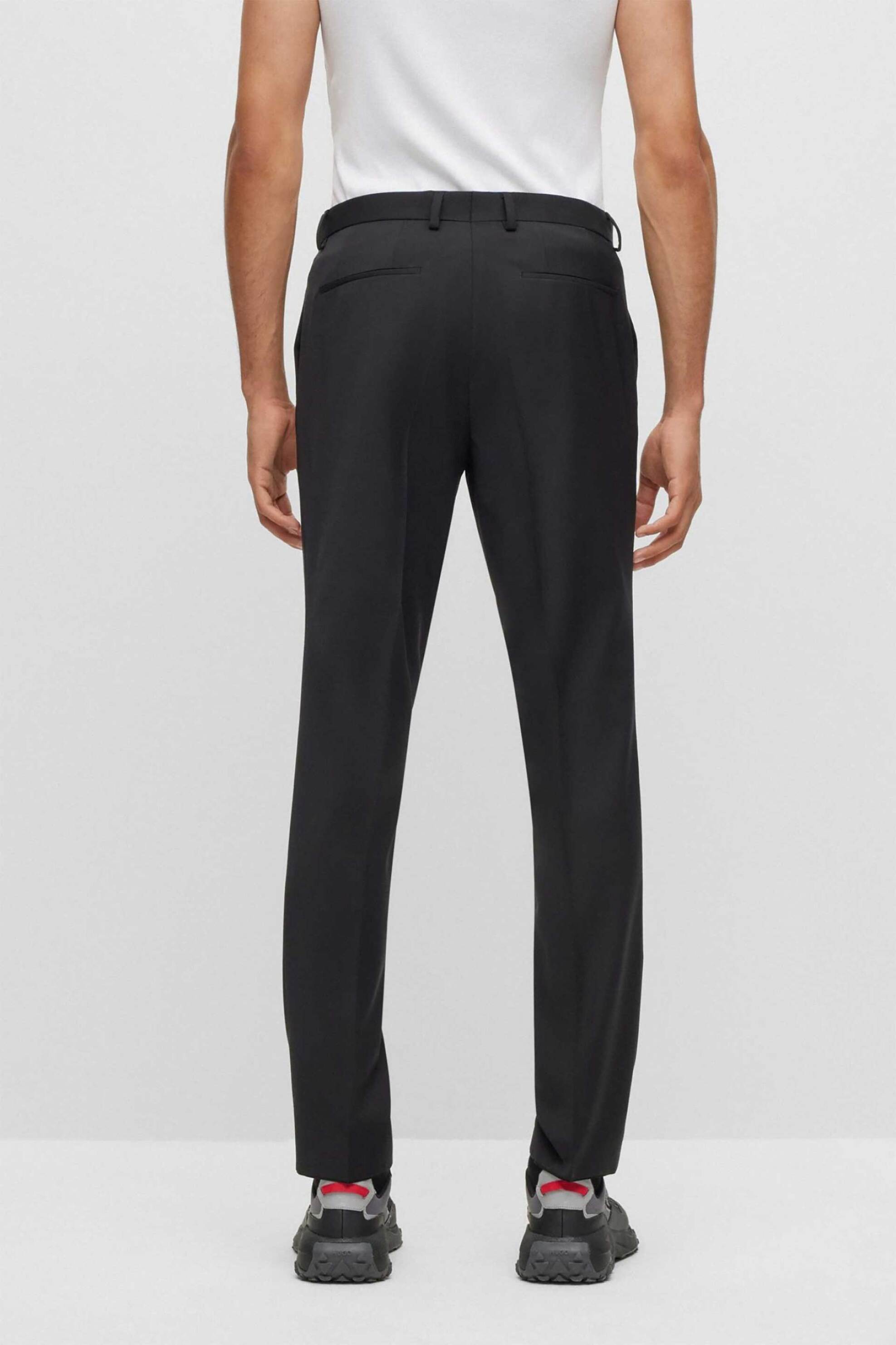 Hugo Boss ανδρικό παντελόνι μονόχρωμο Slim Fit "Getlinm204x" - 50446526 Μαύρο φωτογραφία