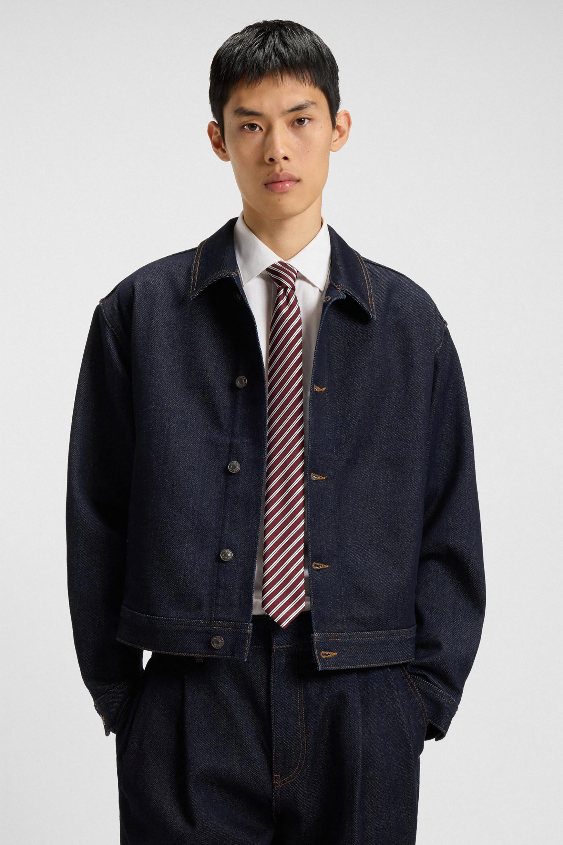 Hugo Boss ανδρική γραβάτα με διαγώνιο ριγέ σχέδιο - 50551722 Μπορντό φωτογραφία