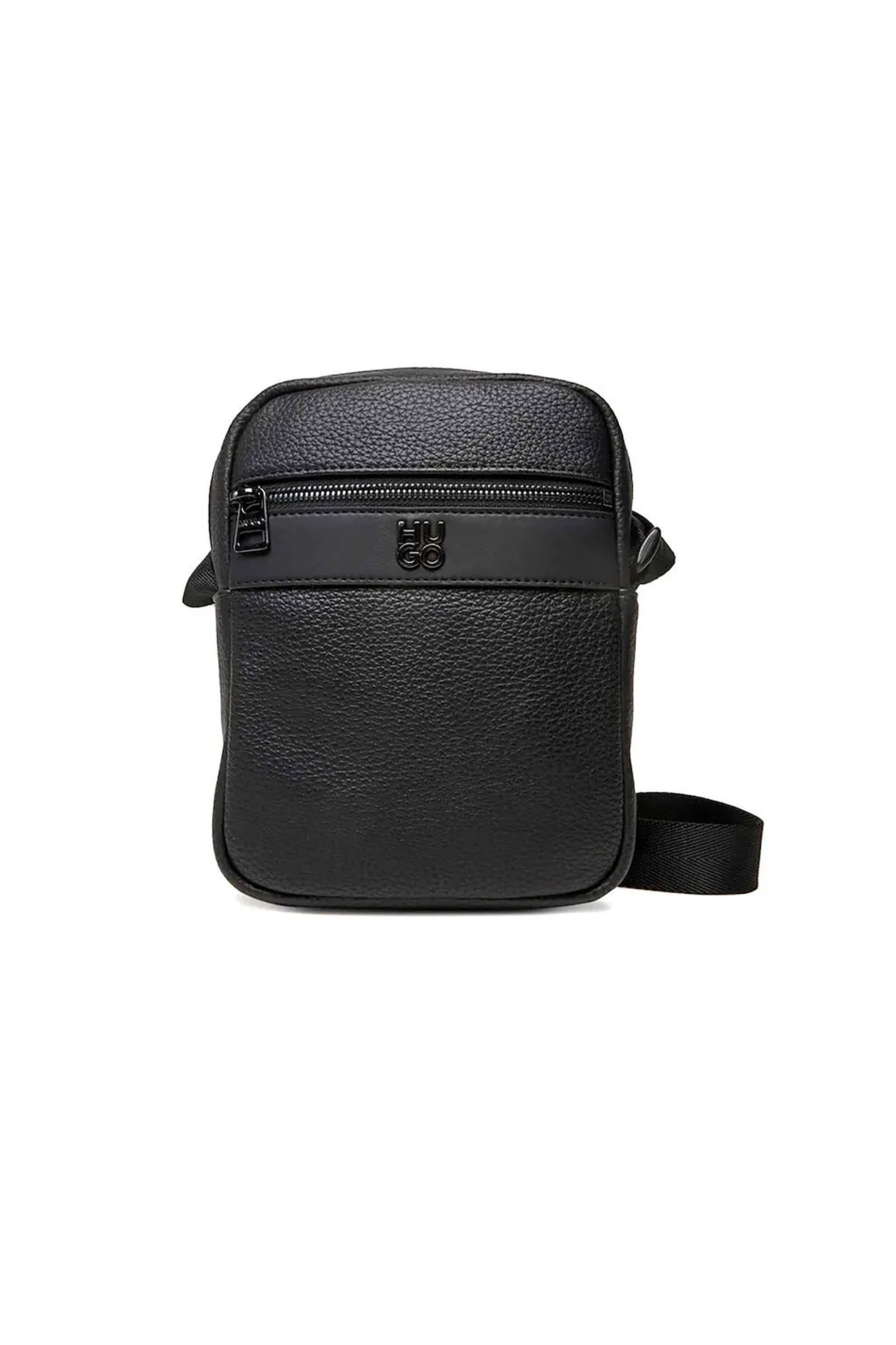 Hugo Boss ανδρικό τσαντάκι ώμου με μεταλικό λογότυπο "Quantic" - 50547439 Μαύρο