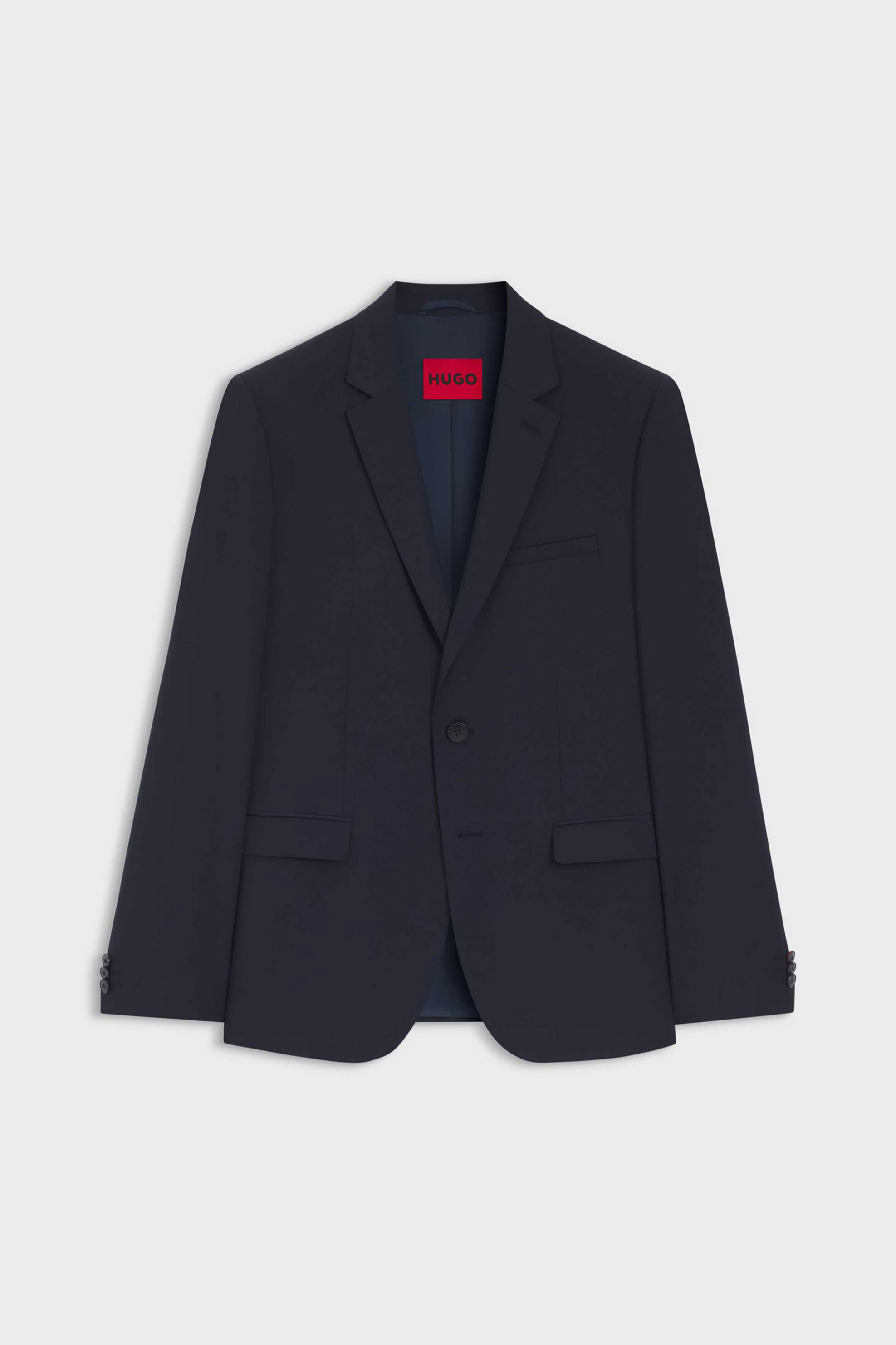 Hugo Boss Ανδρικό Σακάκι Μονόχρωμο Slim Fit - 50540157 Μπλε Σκούρο