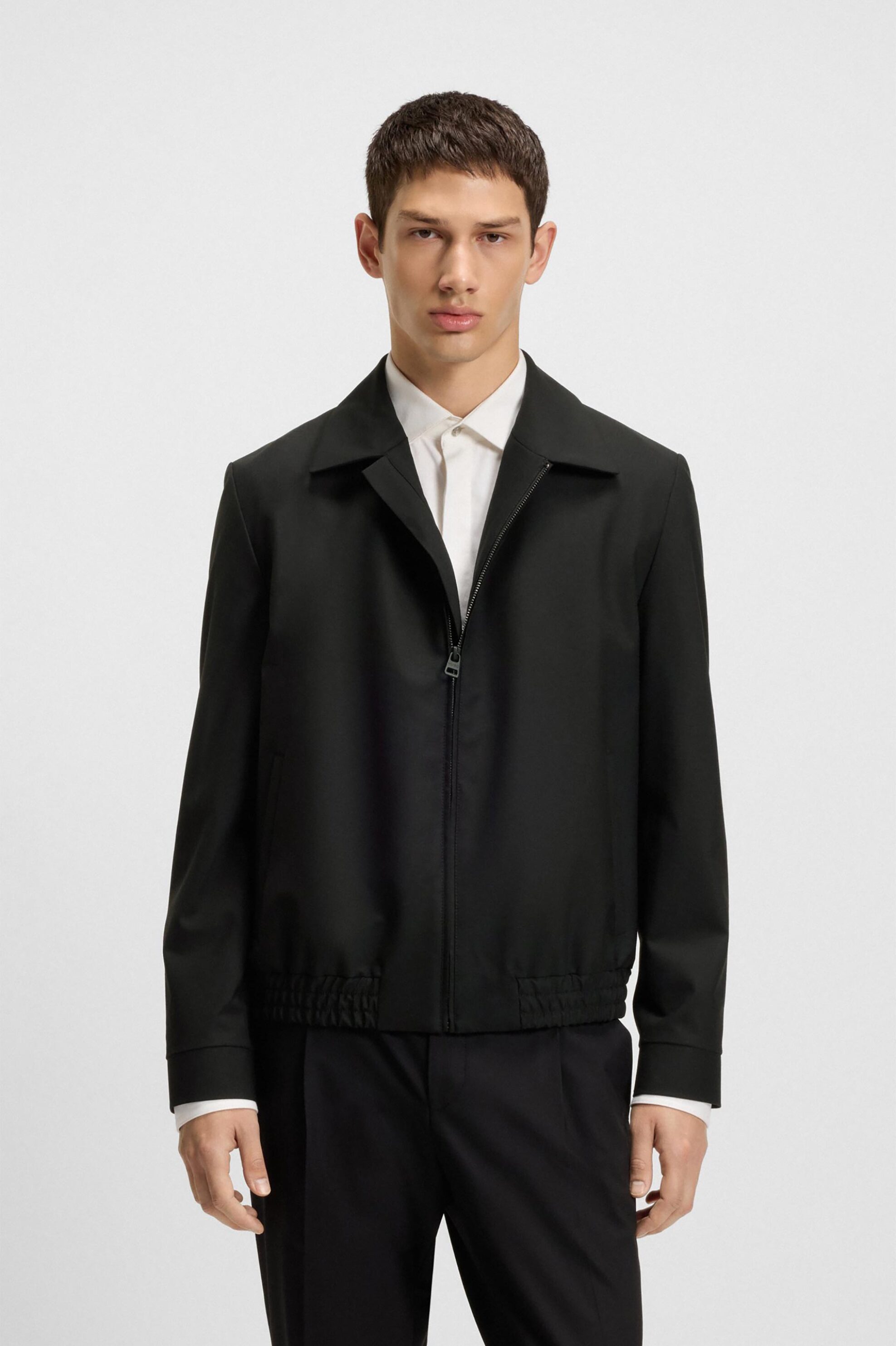 Hugo Boss ανδρικό jacket μονόχρωμο Slim Fit - 50544903 Μαύρο