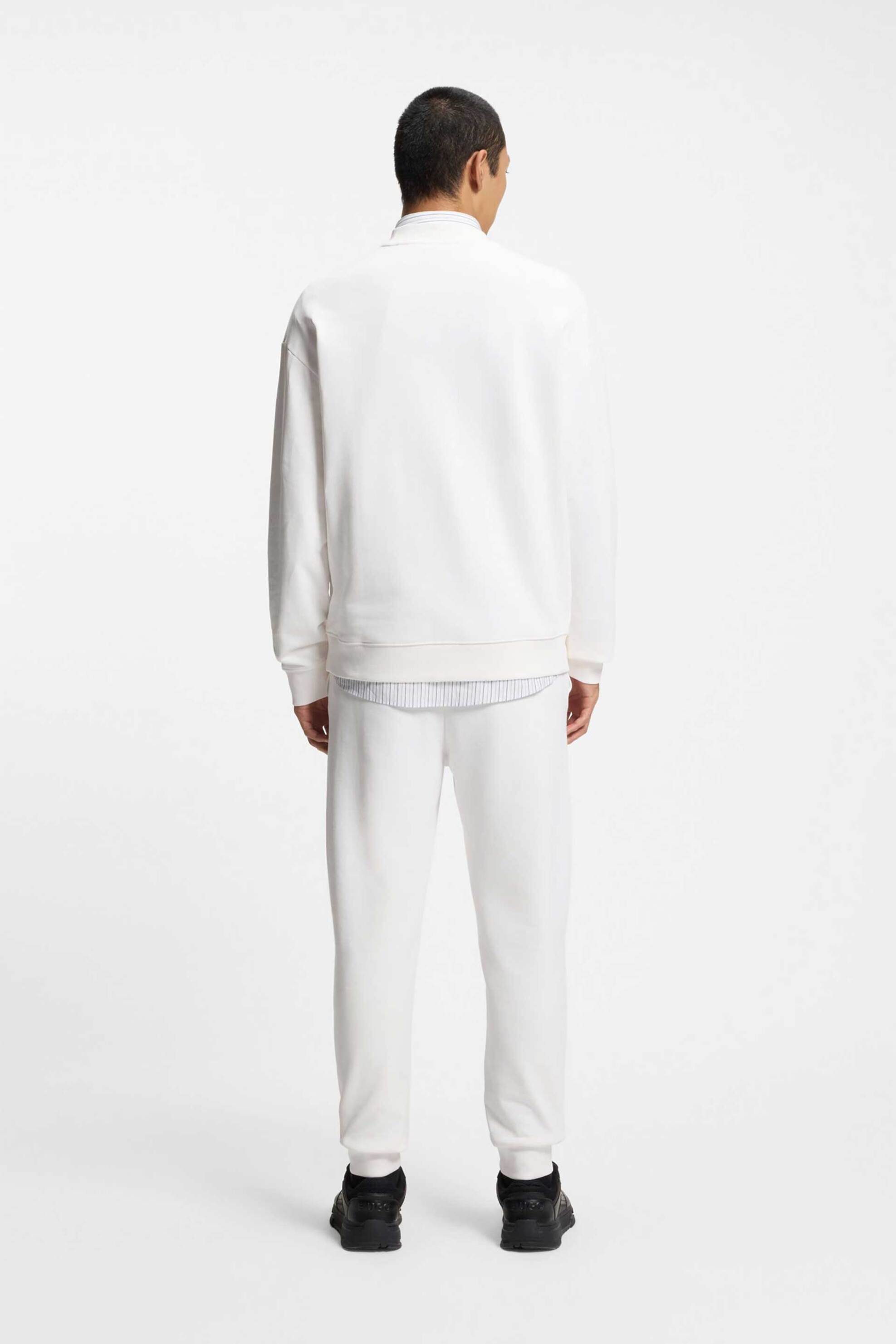 Hugo Ανδρική Μπλούζα Φούτερ με Λογότυπο Relaxed Fit Dapo - 50525892 Λευκό