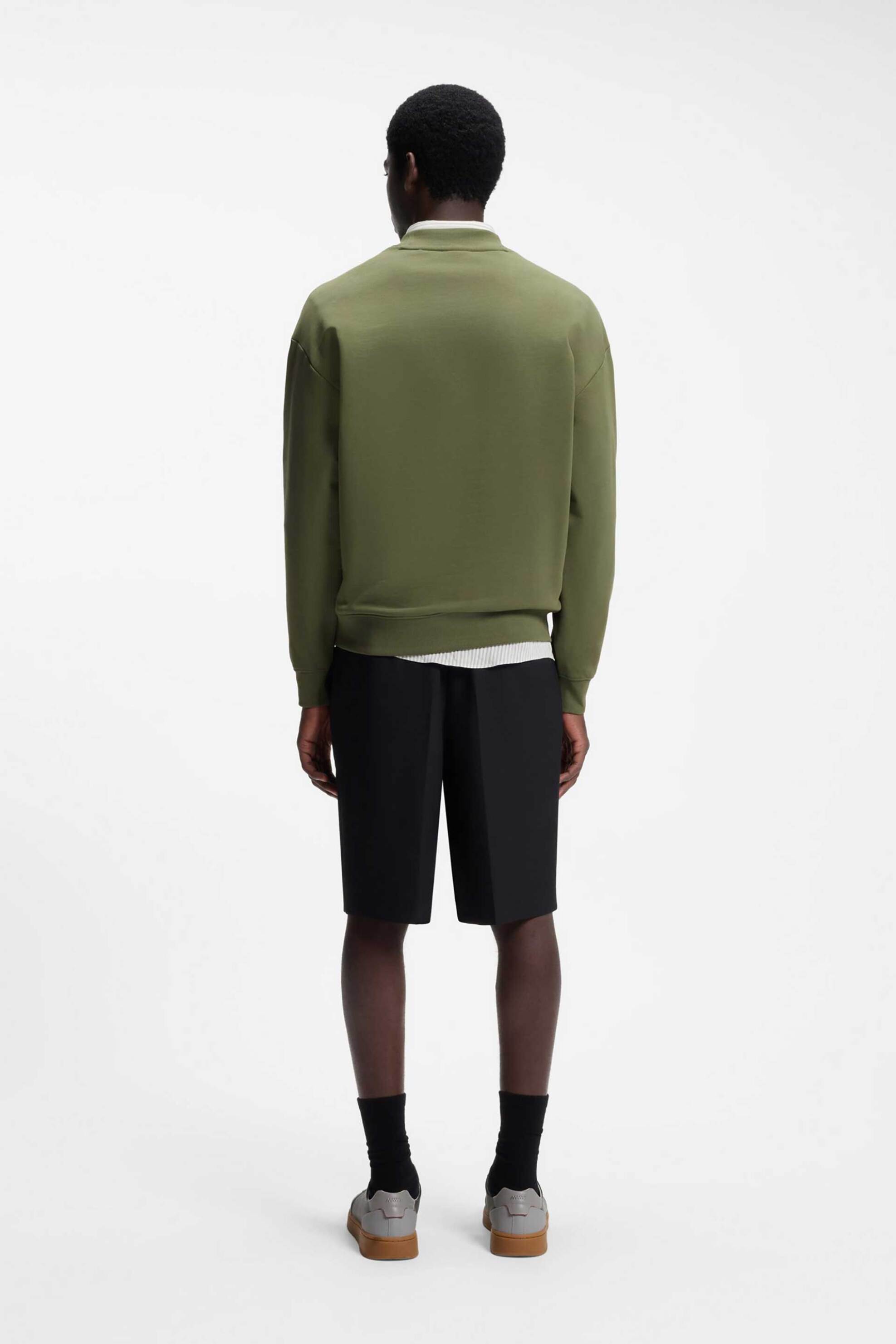 Hugo Ανδρική Μπλούζα Φούτερ με Λογότυπο Relaxed Fit Dapo - 50525892 Λαδί