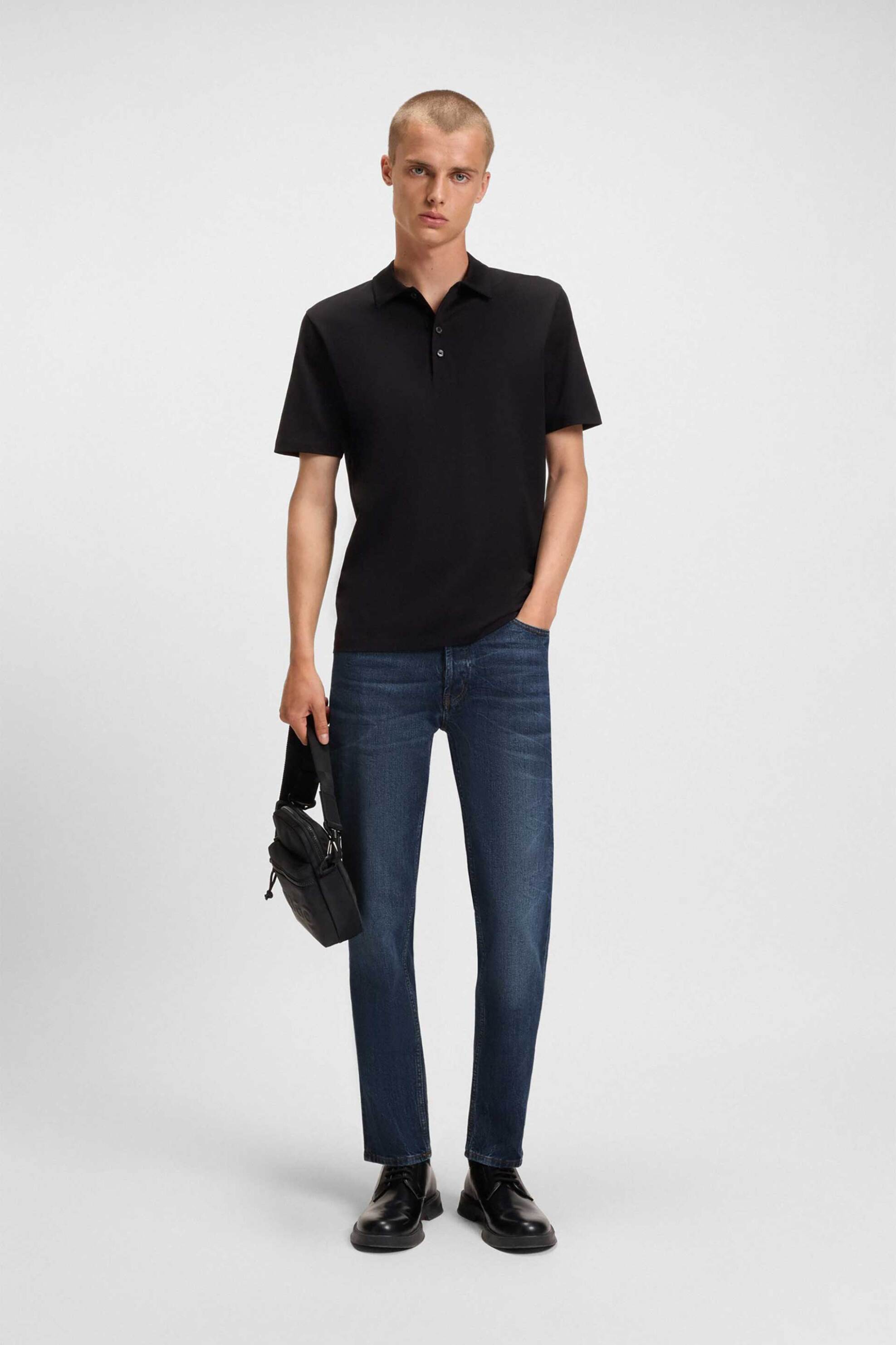 Hugo Boss ανδρικό τζιν παντελόνι πεντάτσεπο Tapered Fit "634" - 50542679 Denim Blue Σκούρο