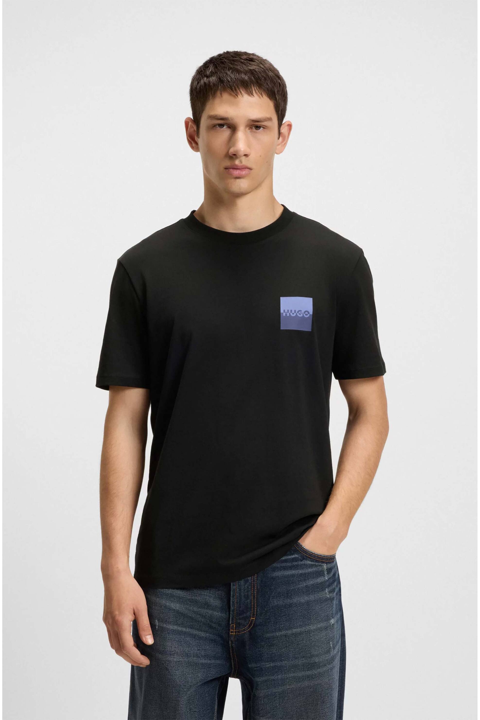 Hugo Boss ανδρικό T-shirt με λογότυπο - 50544458 Μαύρο