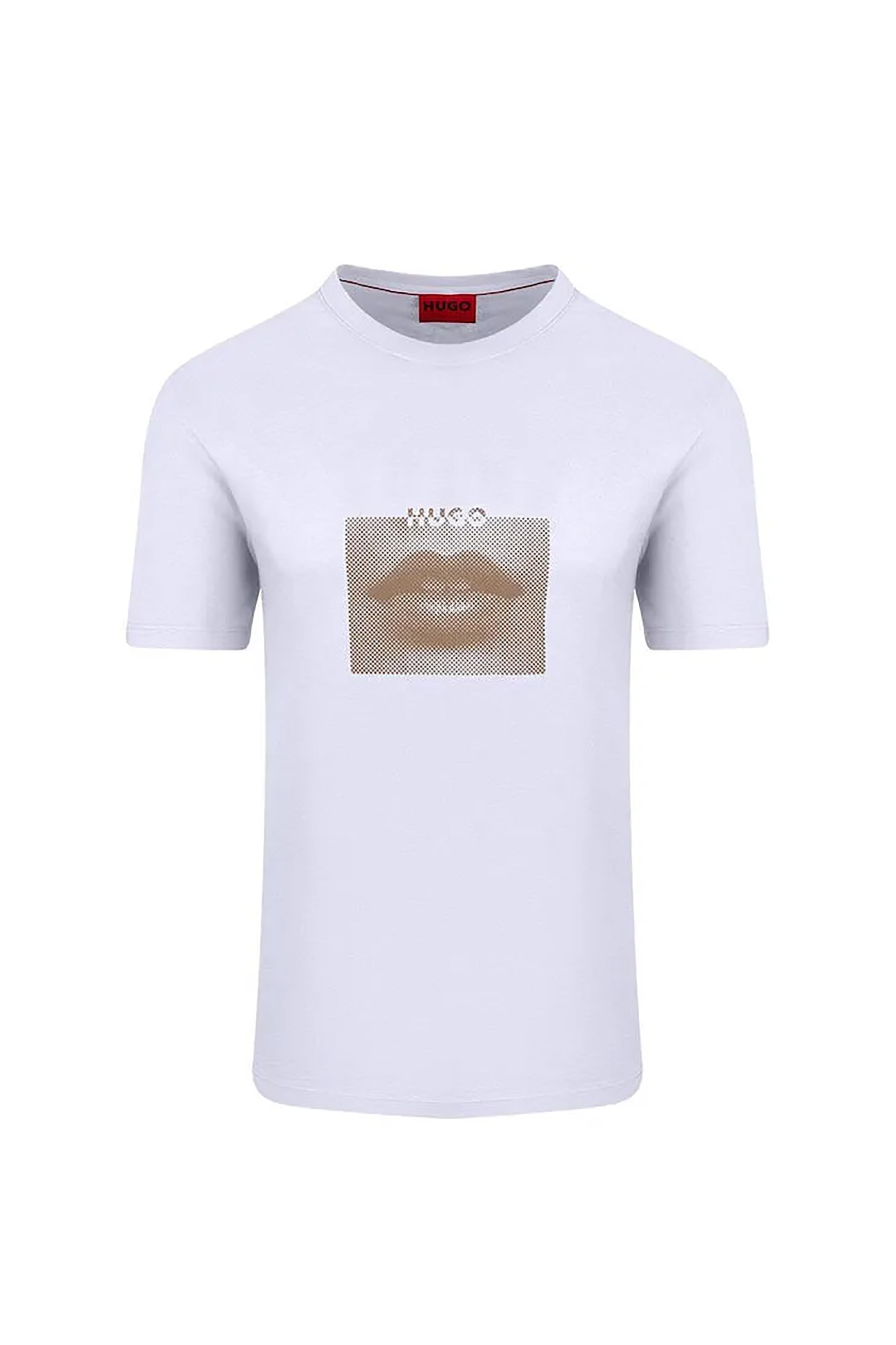 Hugo Boss ανδρικό T-shirt με λογότυπο Regular Fit - 50544496 Λευκό