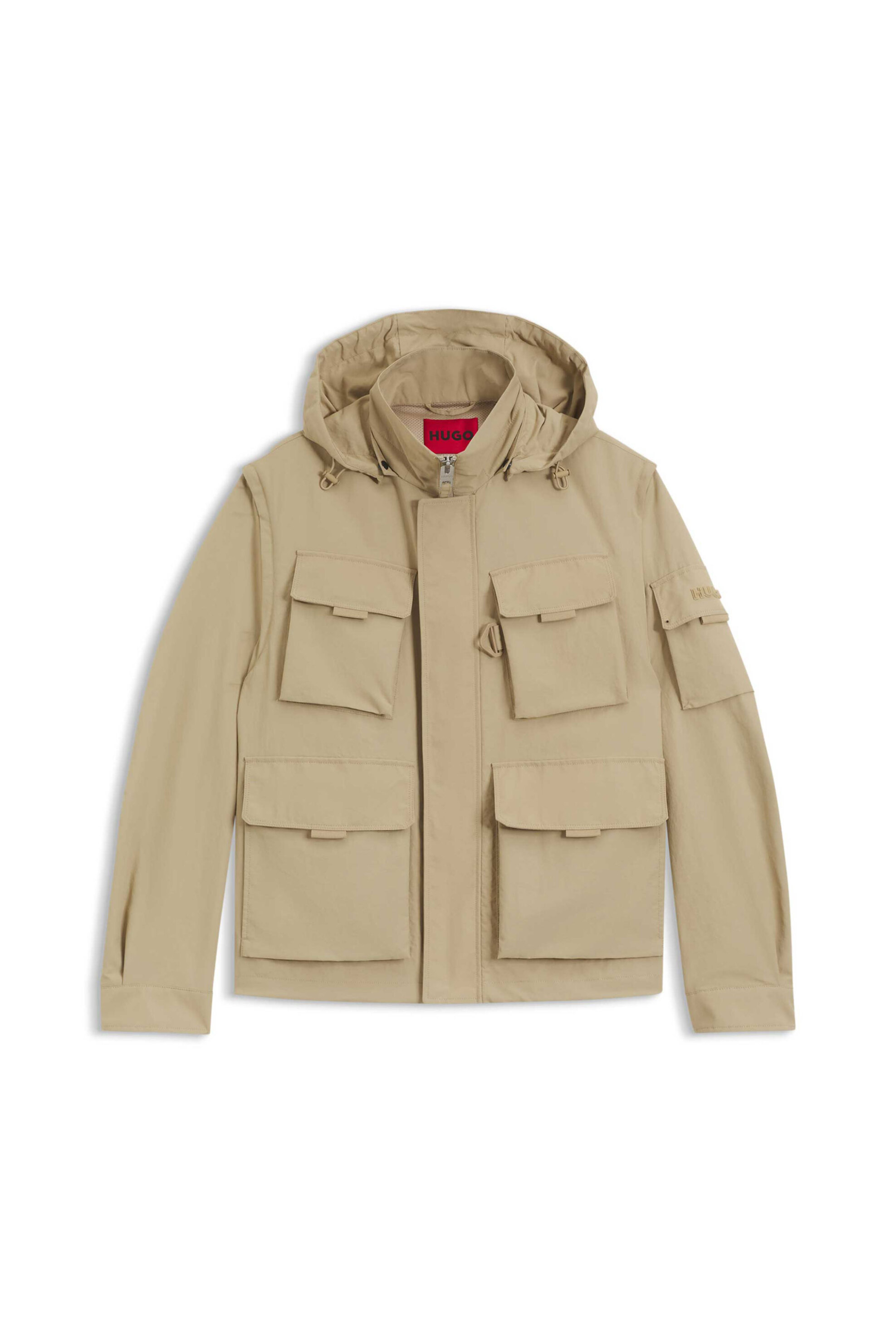 Hugo Boss ανδρικό μπoυφάν μονόχρωμο με τσέπες "Baltero2611" - 50552675 Μπεζ